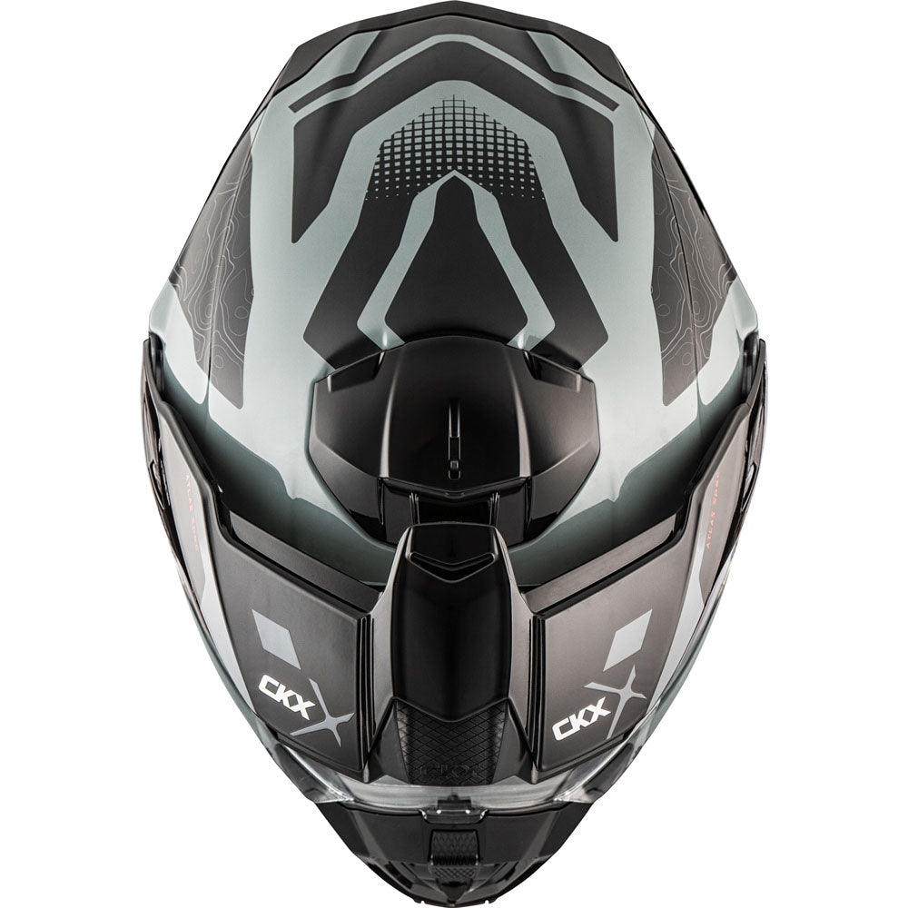CKX  Atlas Motorcycle Helmet Single Shield Quick Release Proclip Bedrock Gray - FMVSS 218