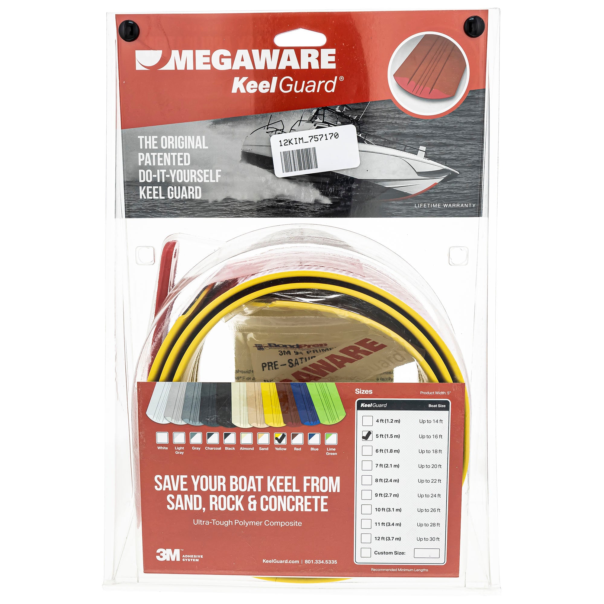 CKX Megaware 757170 Megaware Keel Guard|Keelguard 5 Yellow