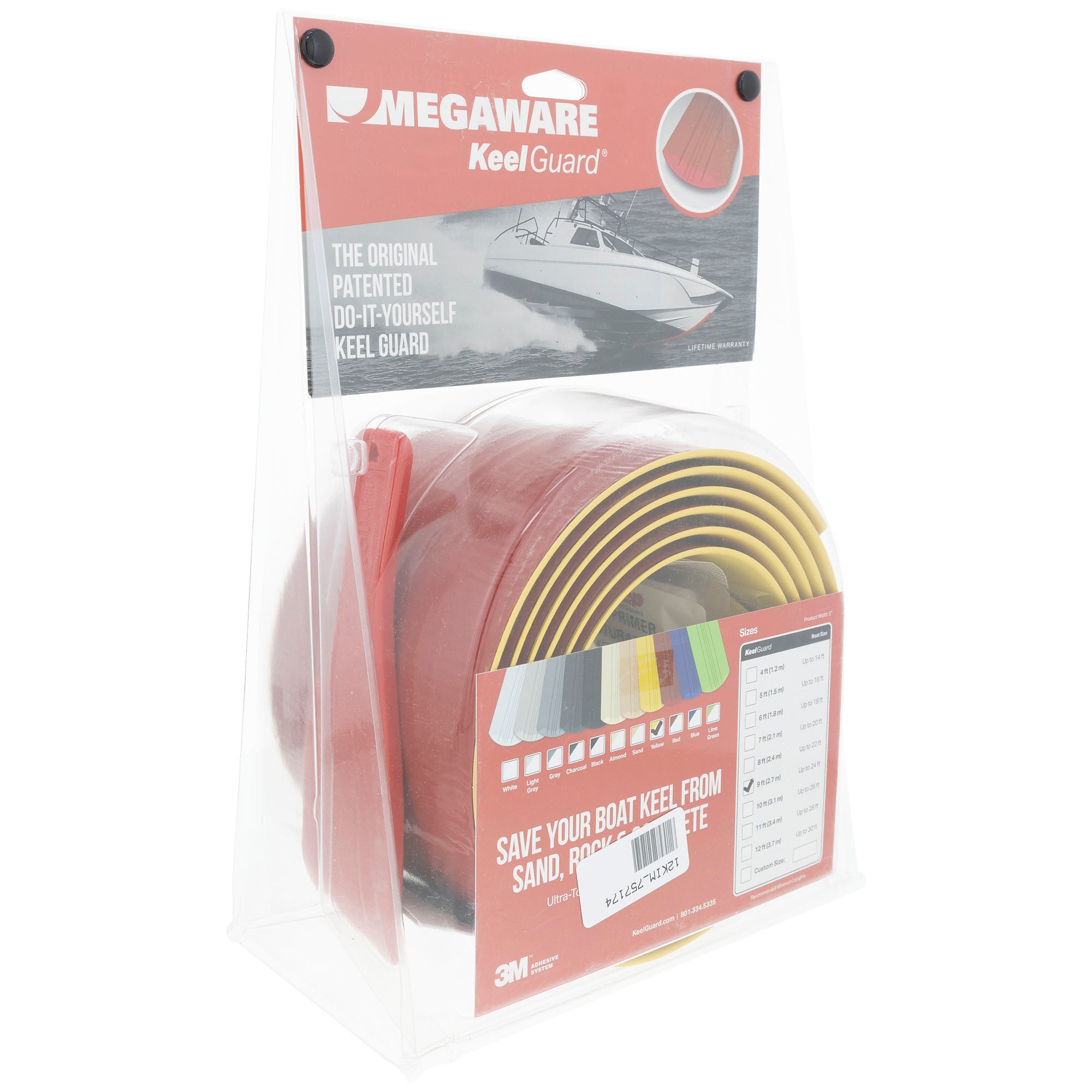 Megaware 757174 Yellow 9' Keel Guard Boat Life Protector