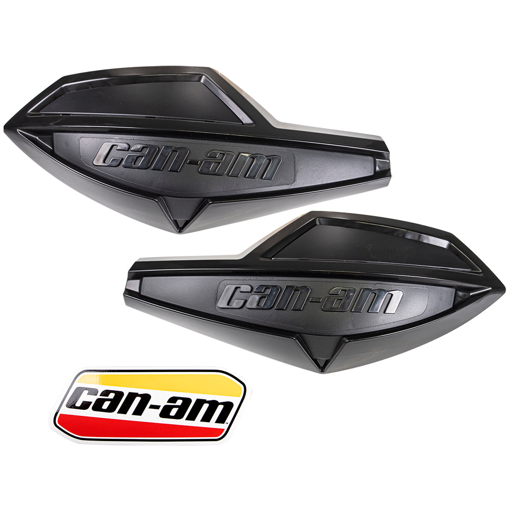 Can-Am 715001378 / 715001706 Black Noir Handlebar Wind Deflectors With Mounting Kit OEM