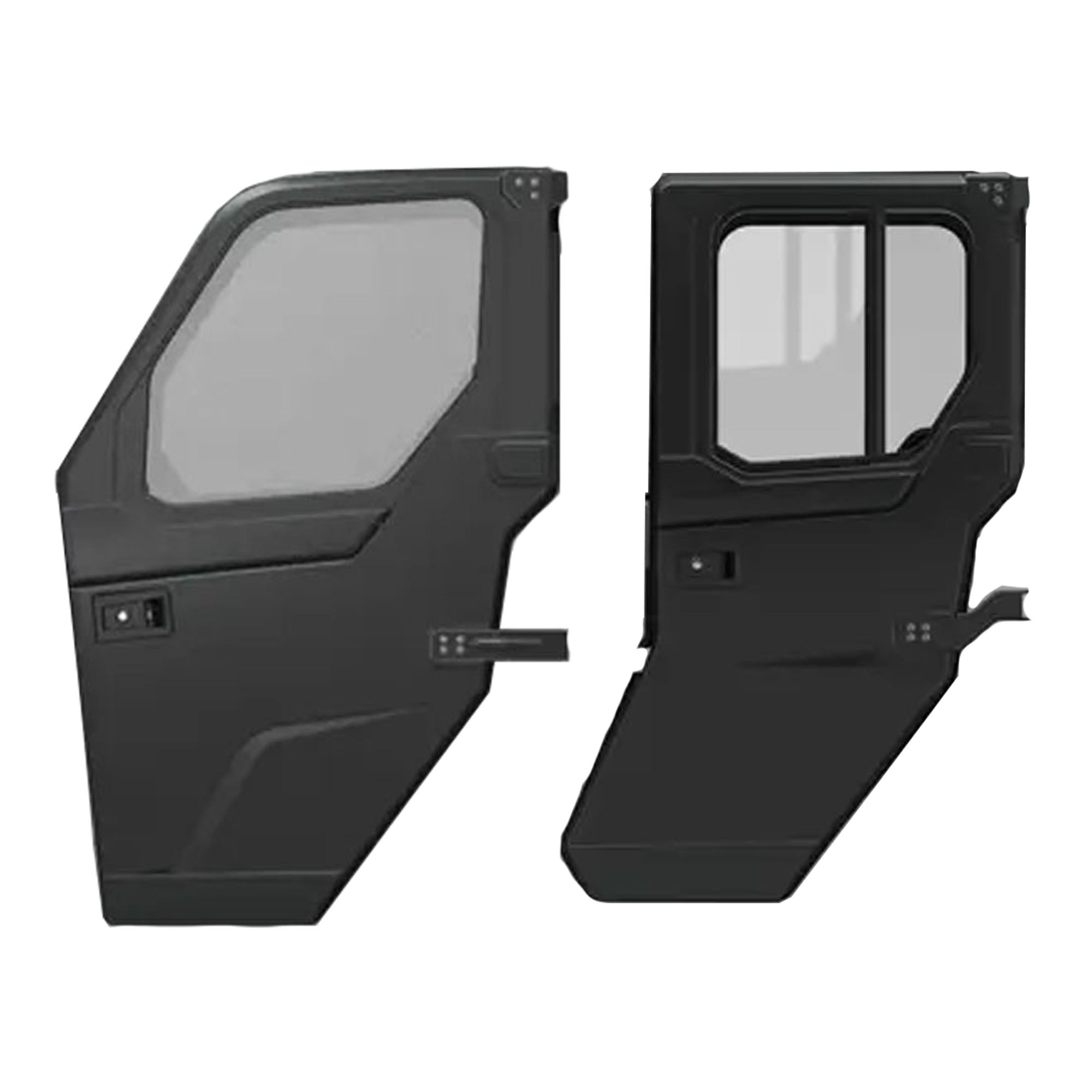 Polaris FK1008410 Front & Rear Black Poly Manual Crank Window Door Set