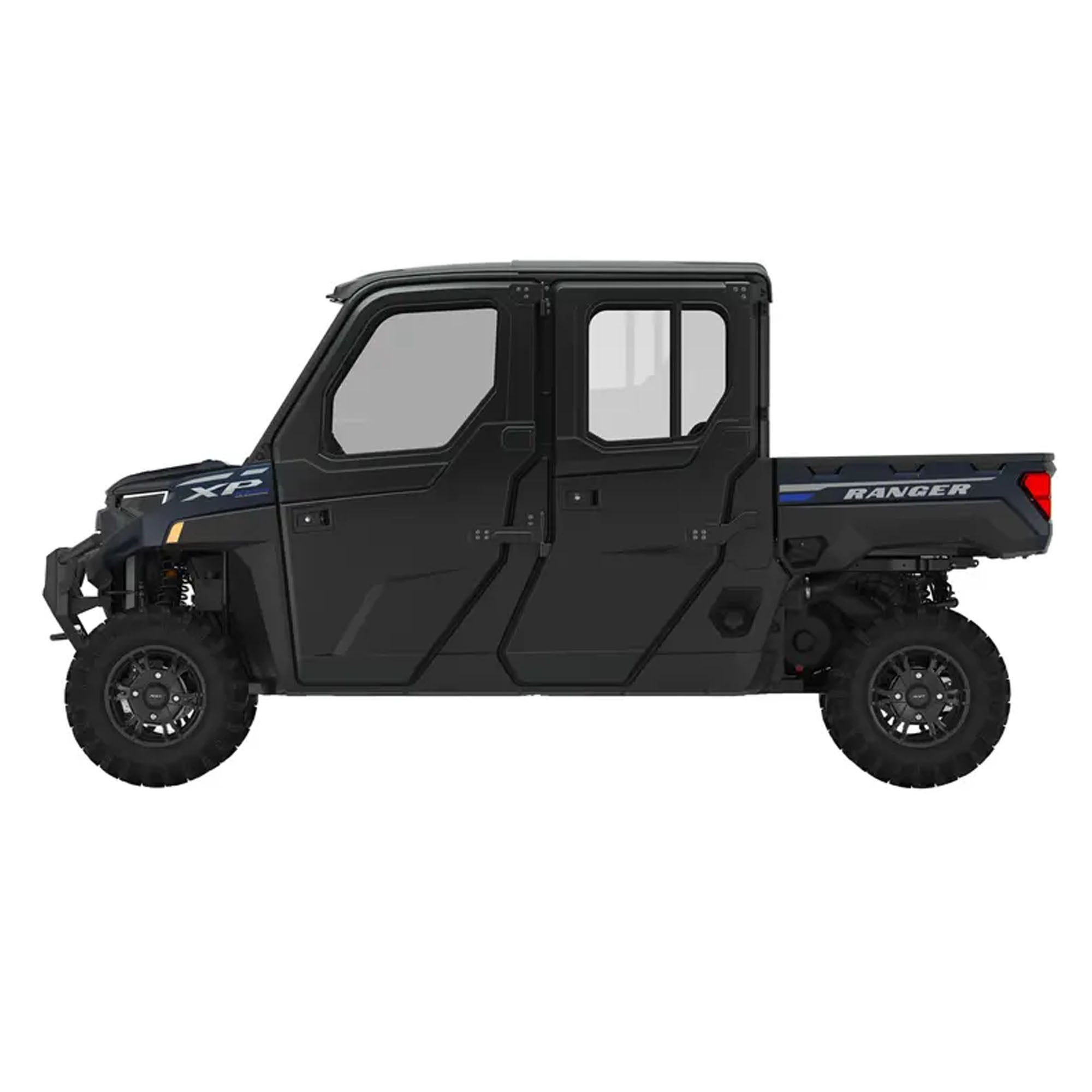 Polaris FK1008410 Front & Rear Black Poly Manual Crank Window Door Set Ranger 1000 Crew