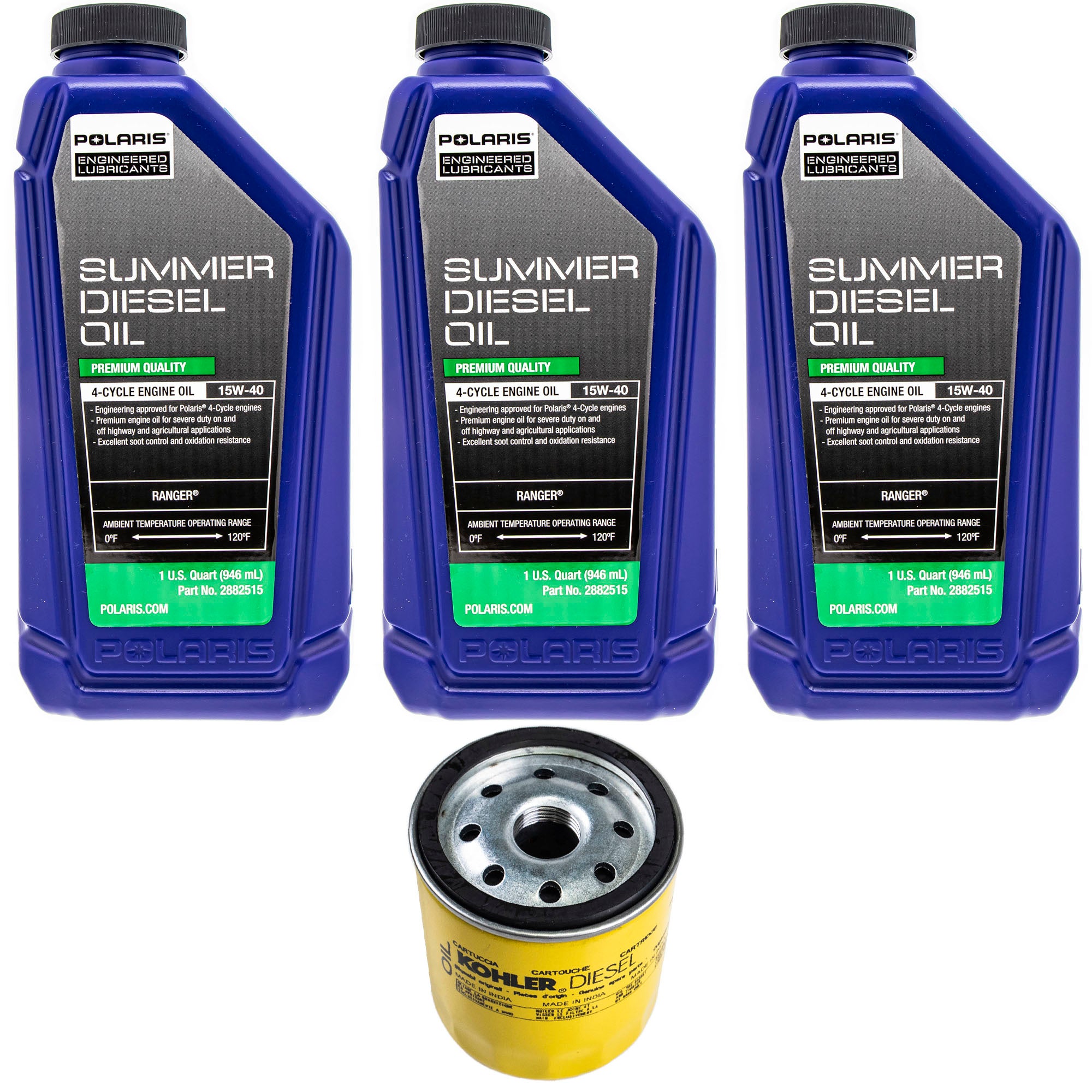 Polaris FKOCK20003 Oil Change Kit Ranger 1000 Crew 2015-2018