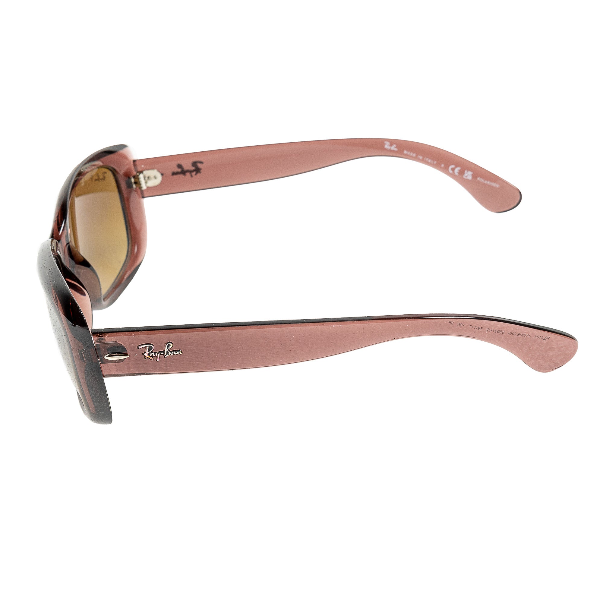 Ray-Ban RB4101-6593M2 Jackie Ohh Sunglasses Transparent Dark Brown Frame Brown Gradient