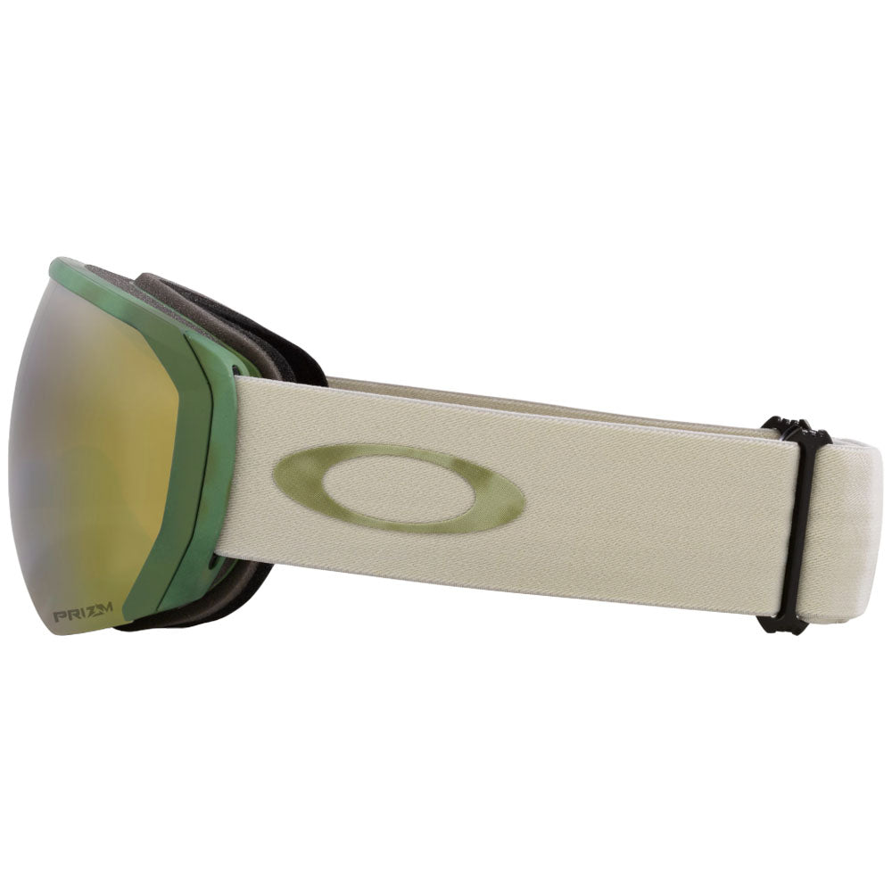 Oakley OO7110-66 Flight Path Snow Goggles Prizm Sage Gold Iridium Lens Cool Grey Fog Strap