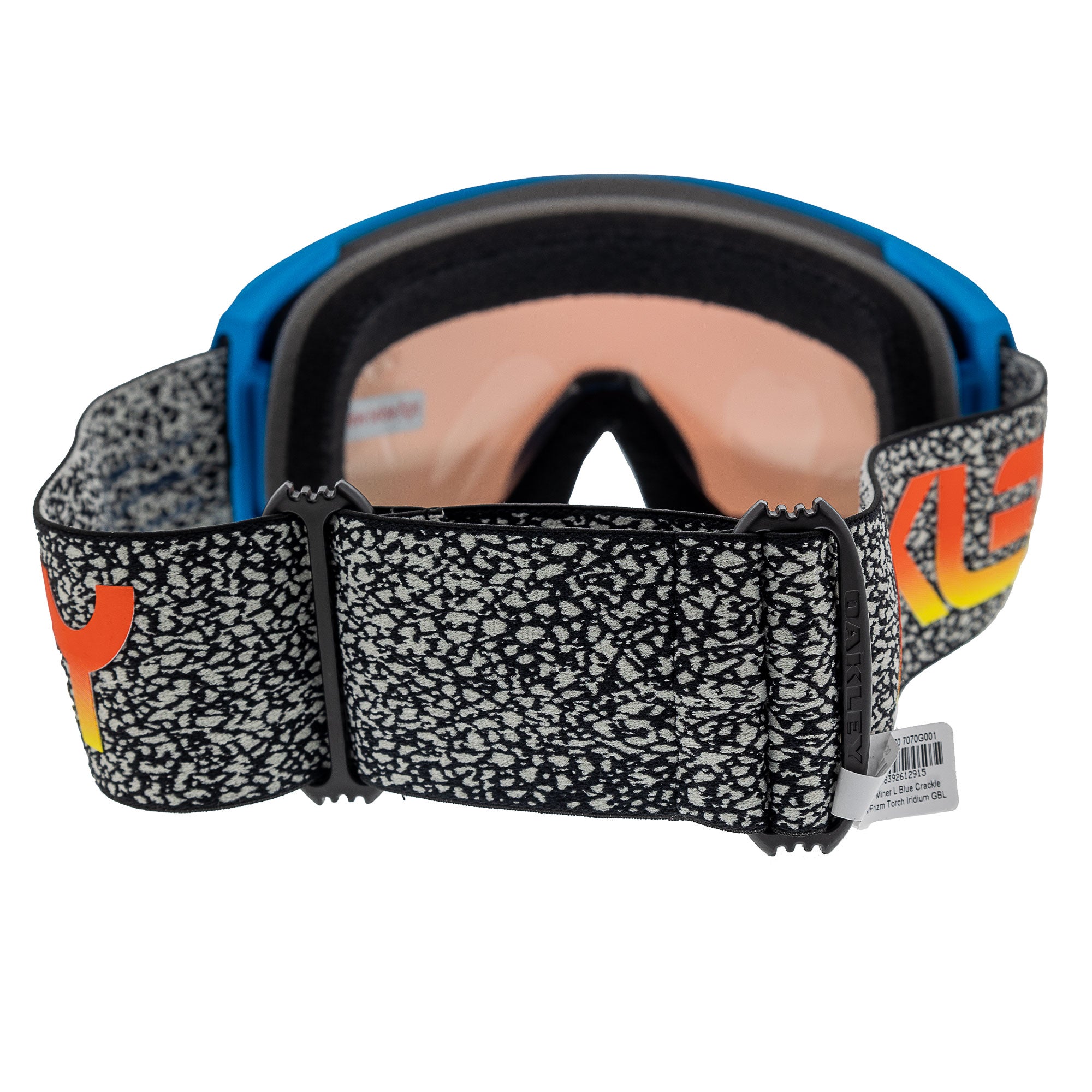 Oakley  Line Miner Snow Goggles Prizm Torch Iridium Lenses Blue Crackle Strap