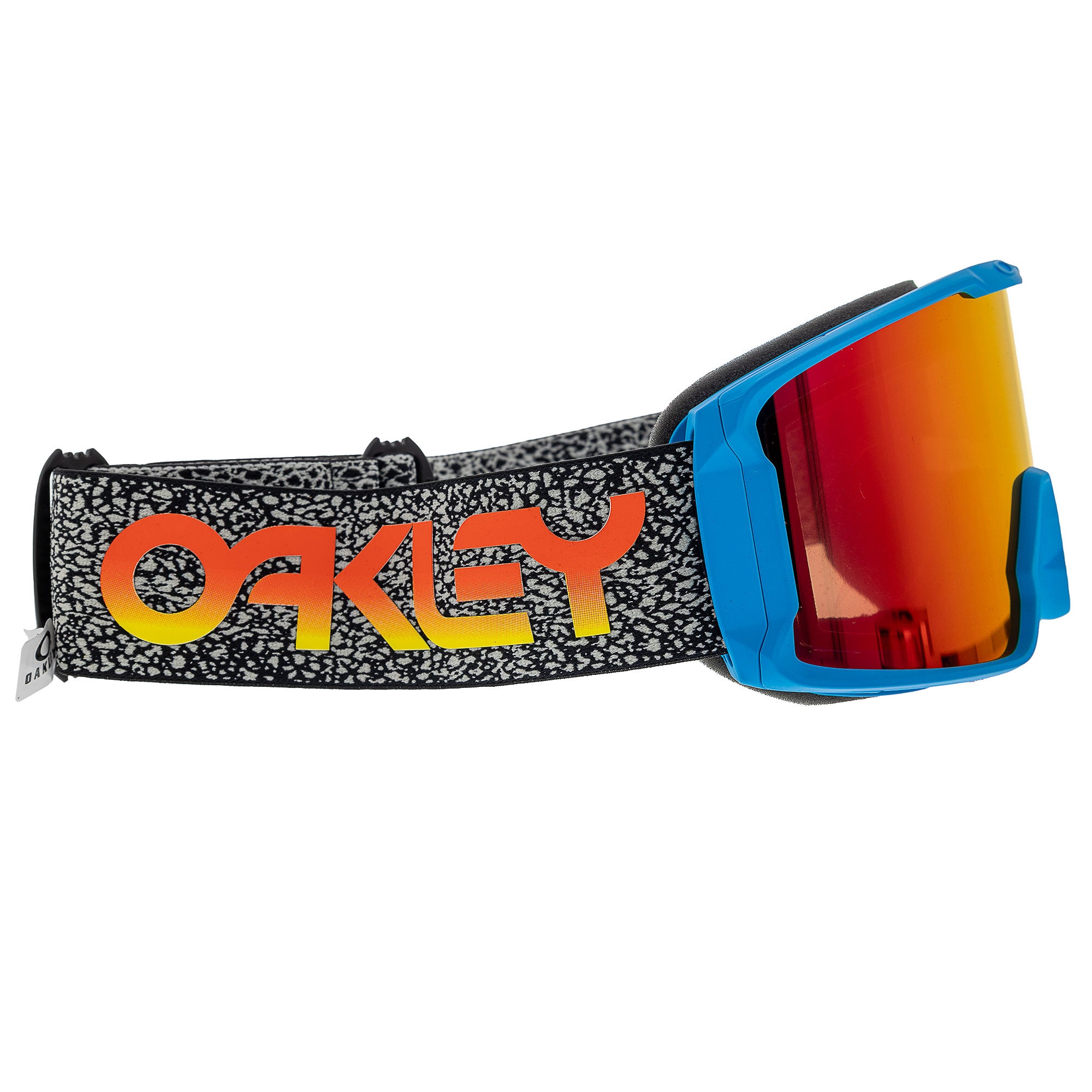 Oakley  Line Miner Snow Goggles Prizm Torch Iridium Lenses Blue Crackle Strap