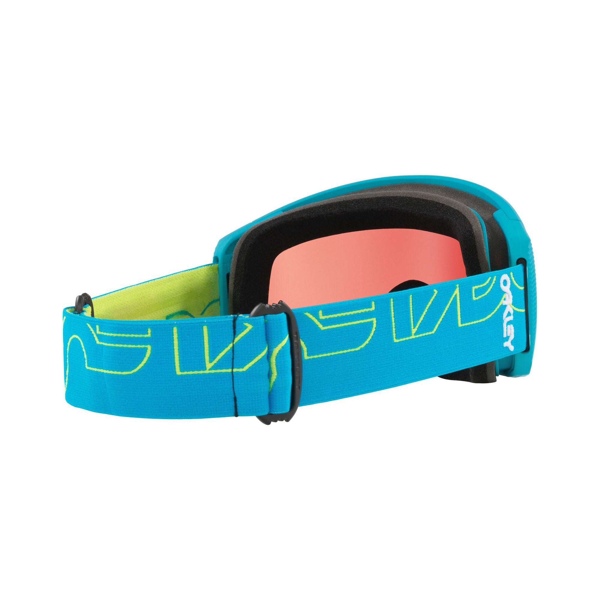 Oakley OO7105-50 Flight Tracker Snow Goggles Sky Blue I Am B1b Strap w Prizm Snow Sapphire