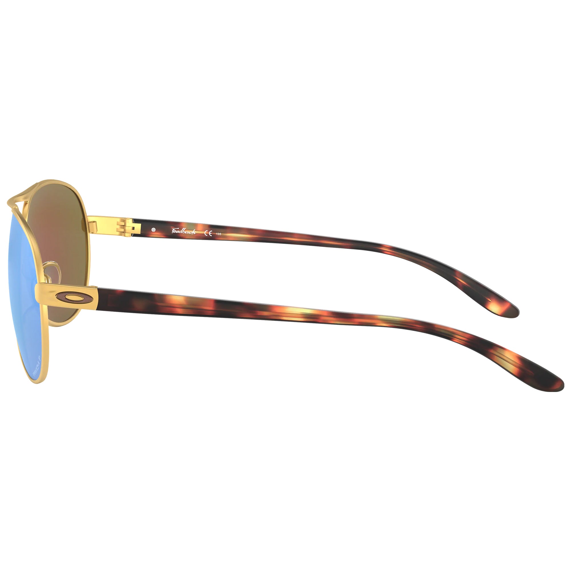 Oakley OO4079-3959 Womens Feedback Sunglasses Satin Gold Frame Prizm Violet Polarized Lens