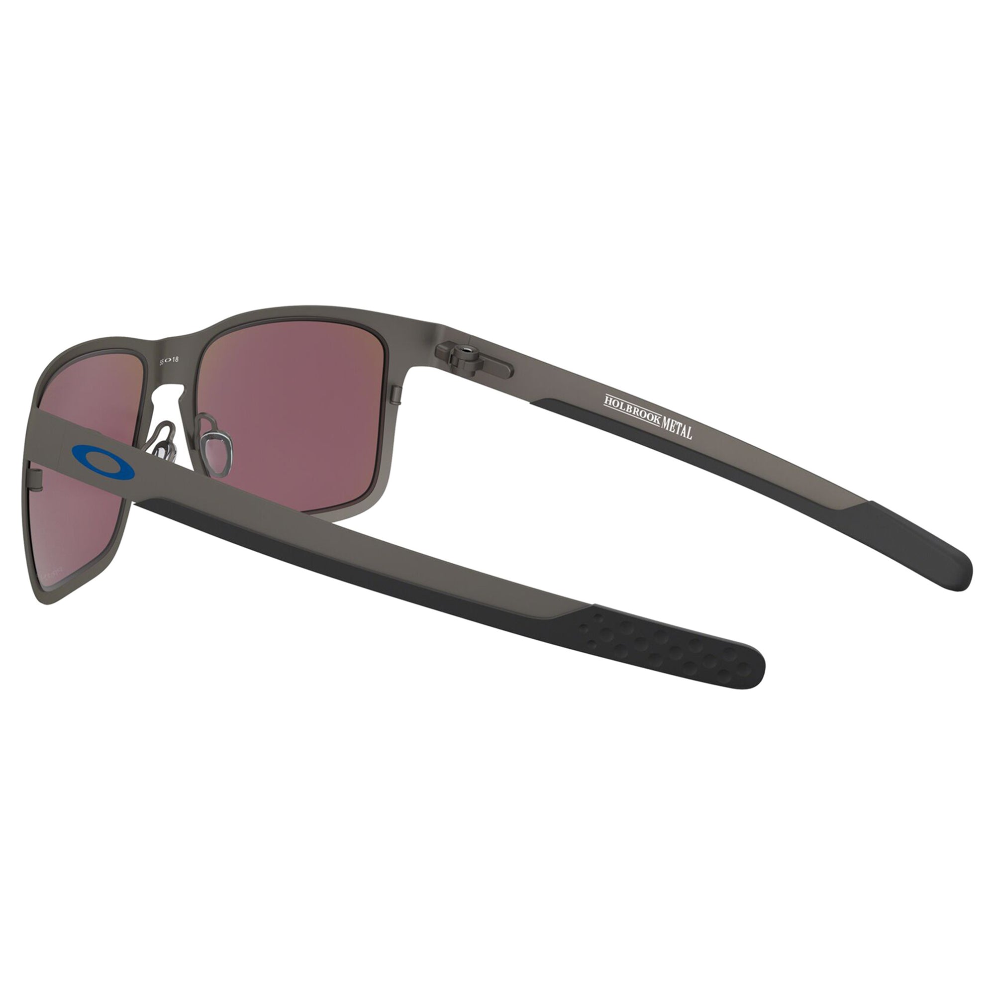 Oakley OO4123-0755 Holbrook Metal Sunglasses Matte Gunmetal Frame Prizm Sapphire Polarized