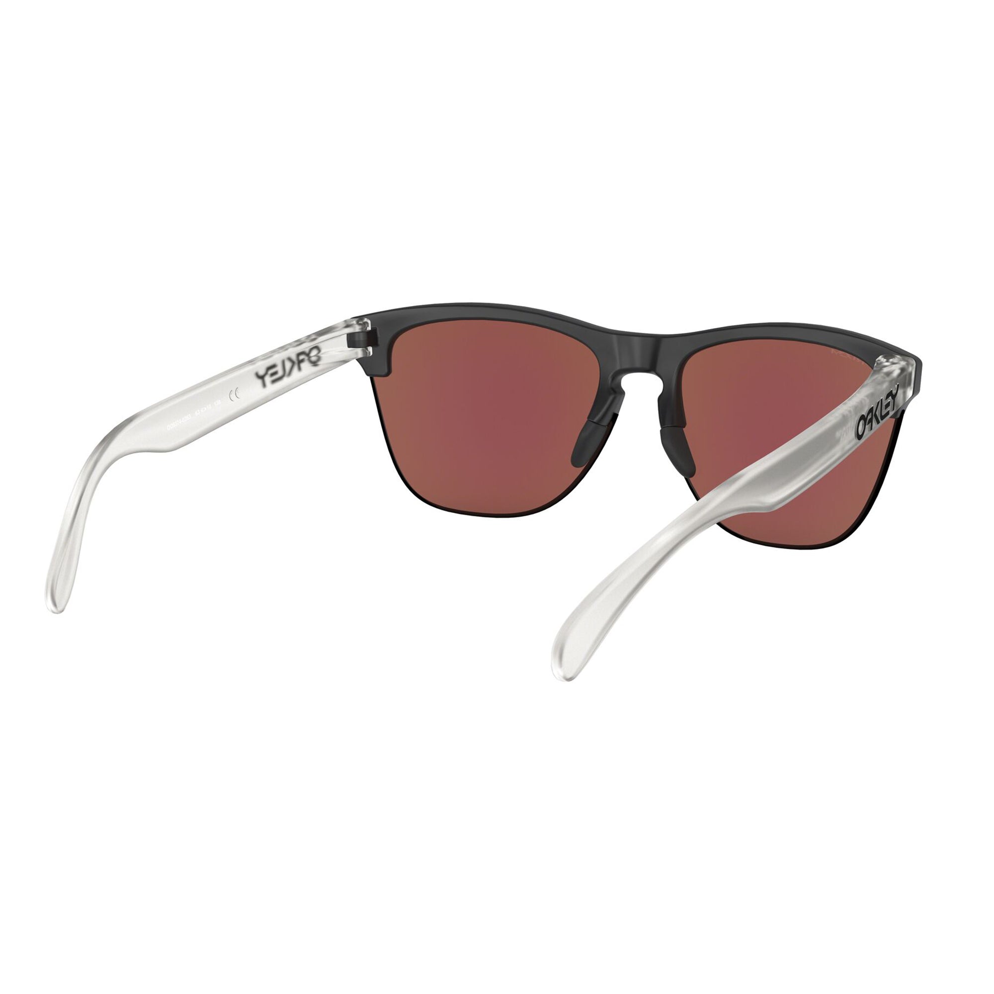 Oakley OO9374-0263 Frosgkins Lite Sunglasses Matte Black Matte Clear Frame Prizm Sapphire