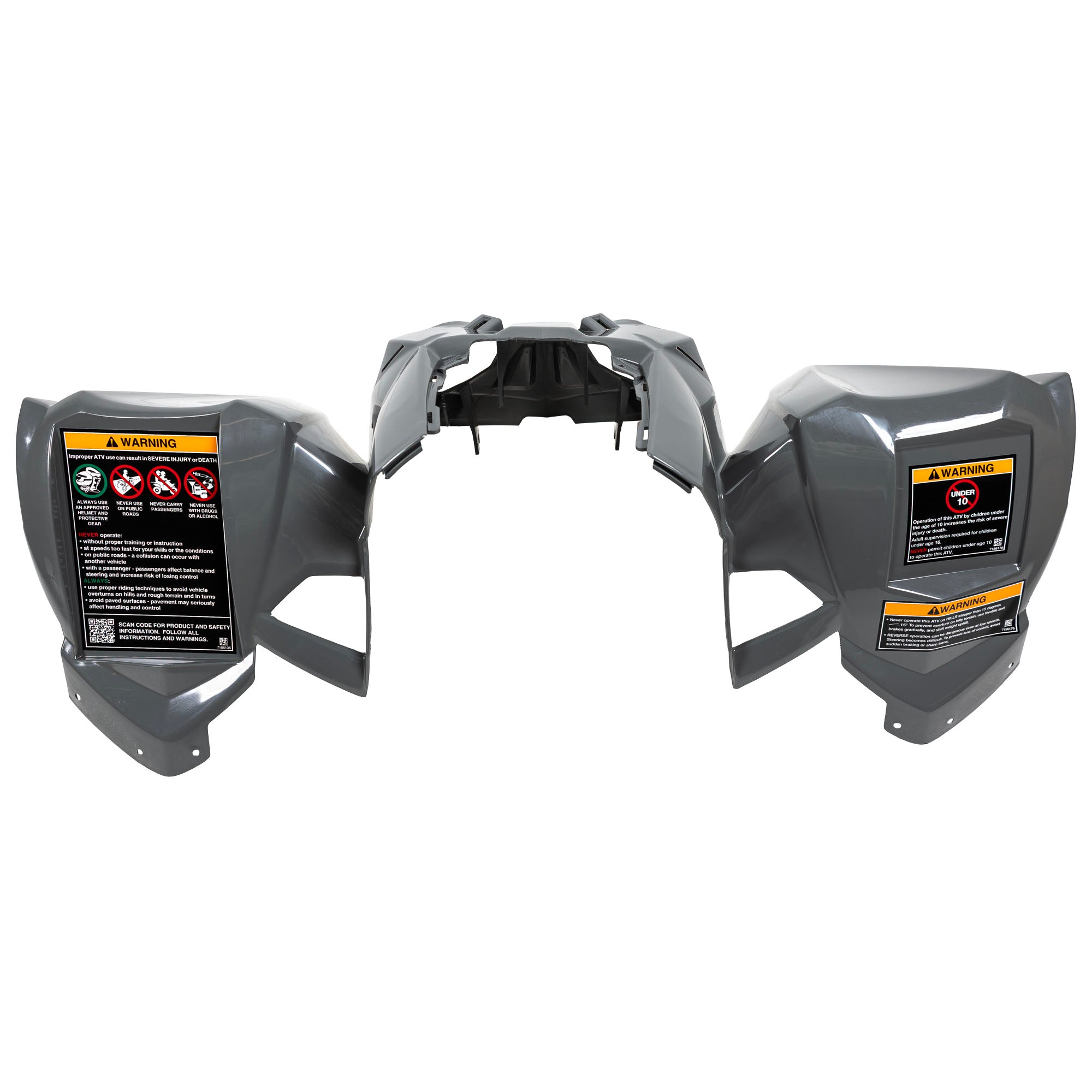 Polaris 0455254-453 Avalanche Gray Cab Front Assembly with Decals Outlaw 110