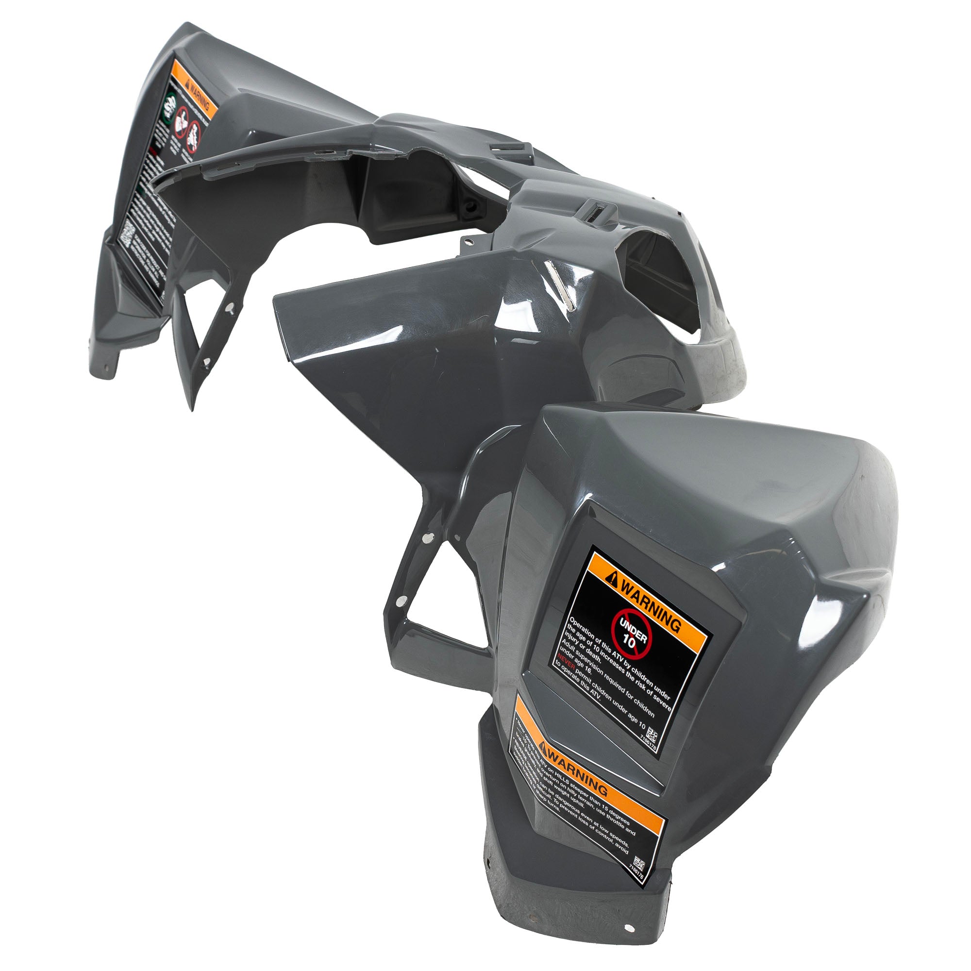 Polaris 0455254-453 Avalanche Gray Cab Front Assembly with Decals Outlaw 110