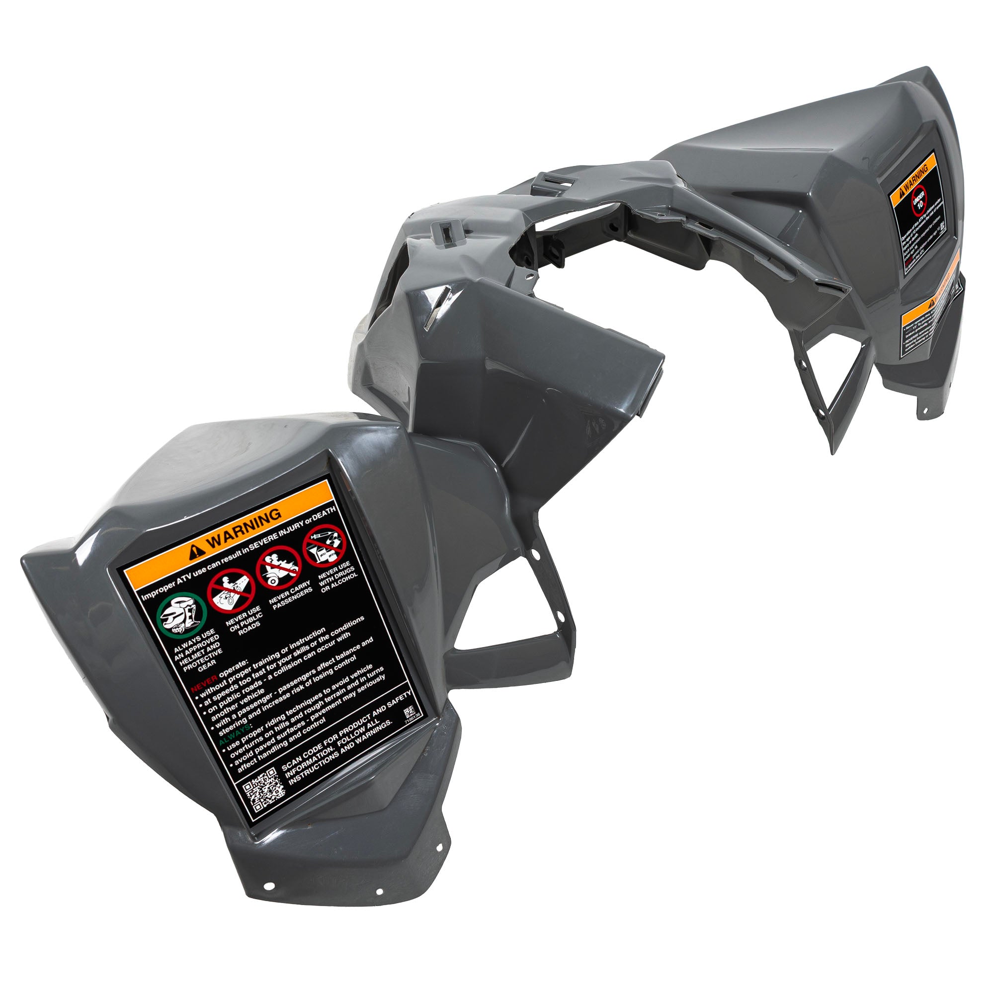 Polaris 0455254-453 Avalanche Gray Cab Front Assembly with Decals Outlaw 110