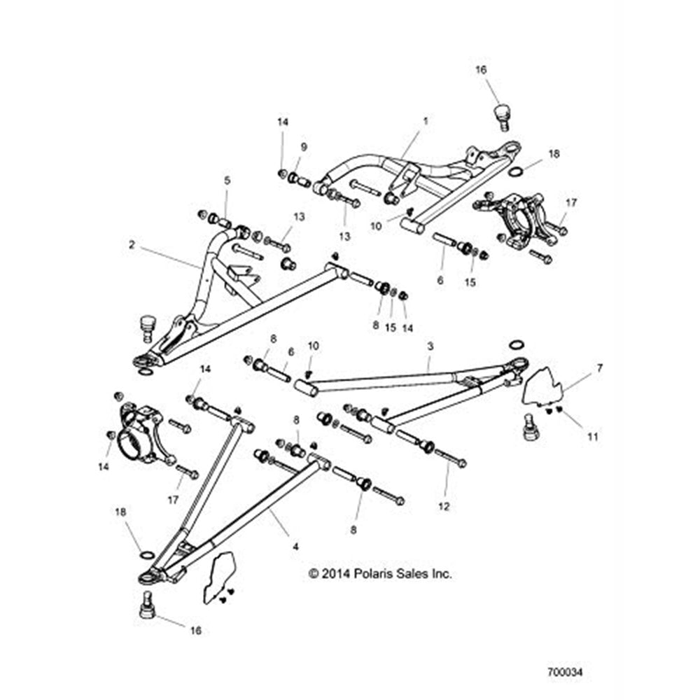 Genuine OEM Polaris Control Arm RZR 1018827-133