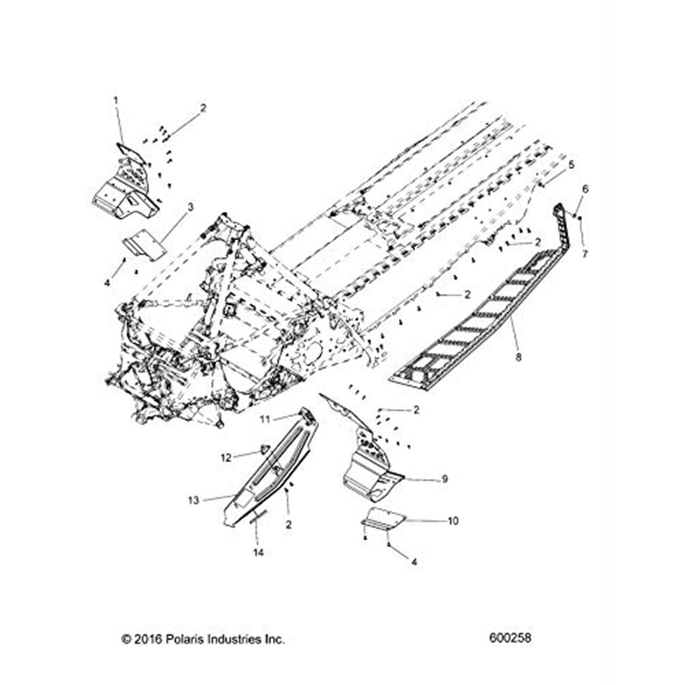 Genuine OEM Polaris Footrest Indy Rush Switchback RMK 1019139