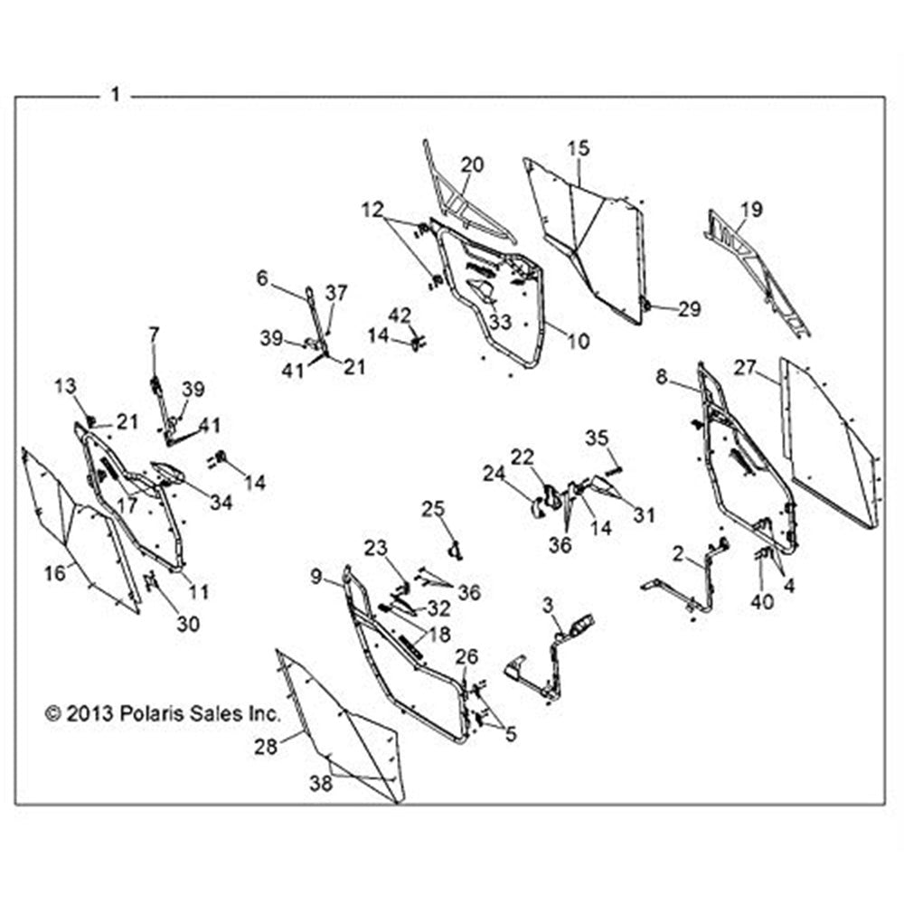 Genuine OEM Polaris Door RZR 1019247