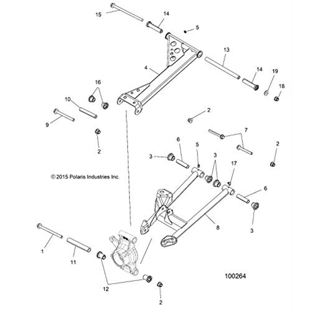 Genuine OEM Polaris Control Arm Scrambler 1019410-630