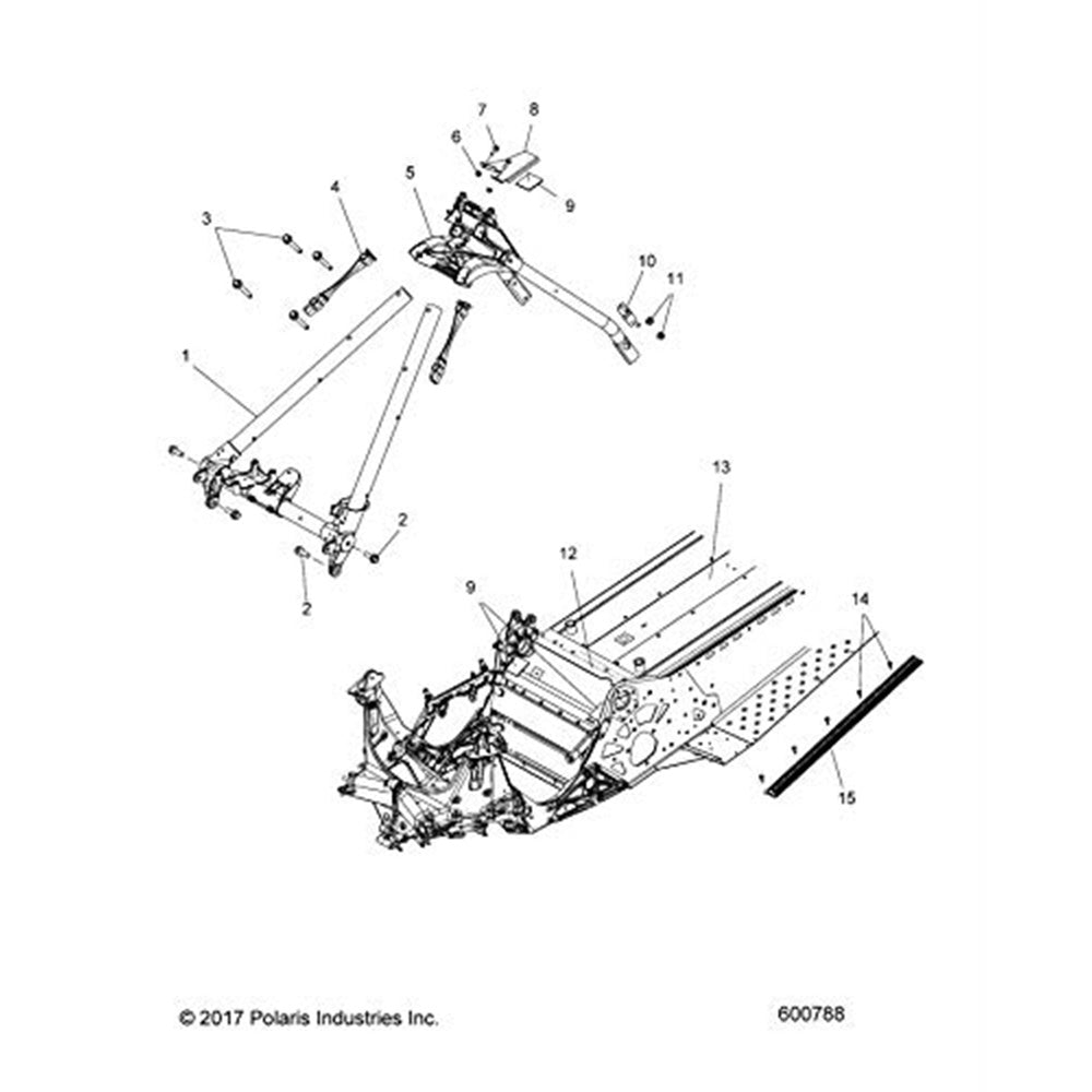 Genuine OEM Polaris Frame Indy Rush Switchback RMK 1019548