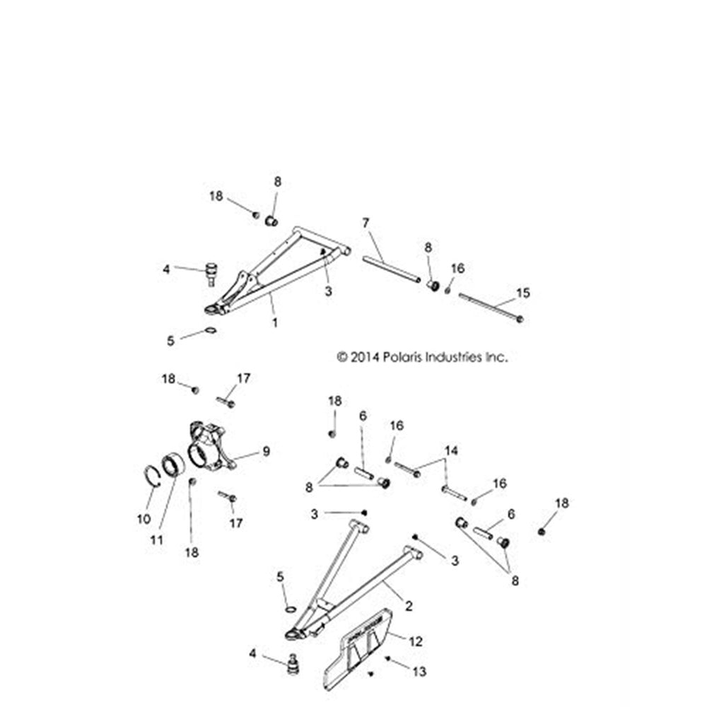 Polaris Orange Madness Front Right Lower A-Arm 1019669-589