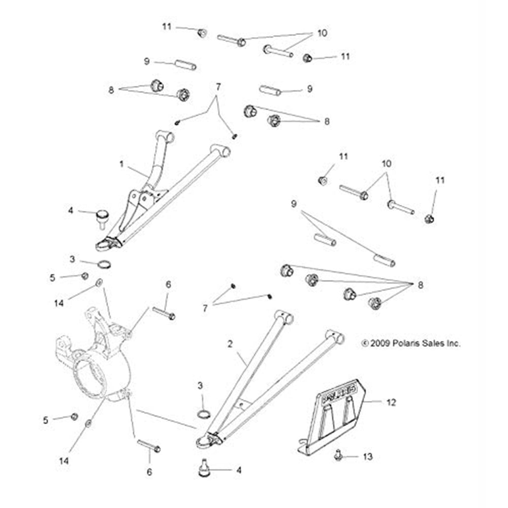 Genuine OEM Polaris Control Arm Scrambler 1019810-630
