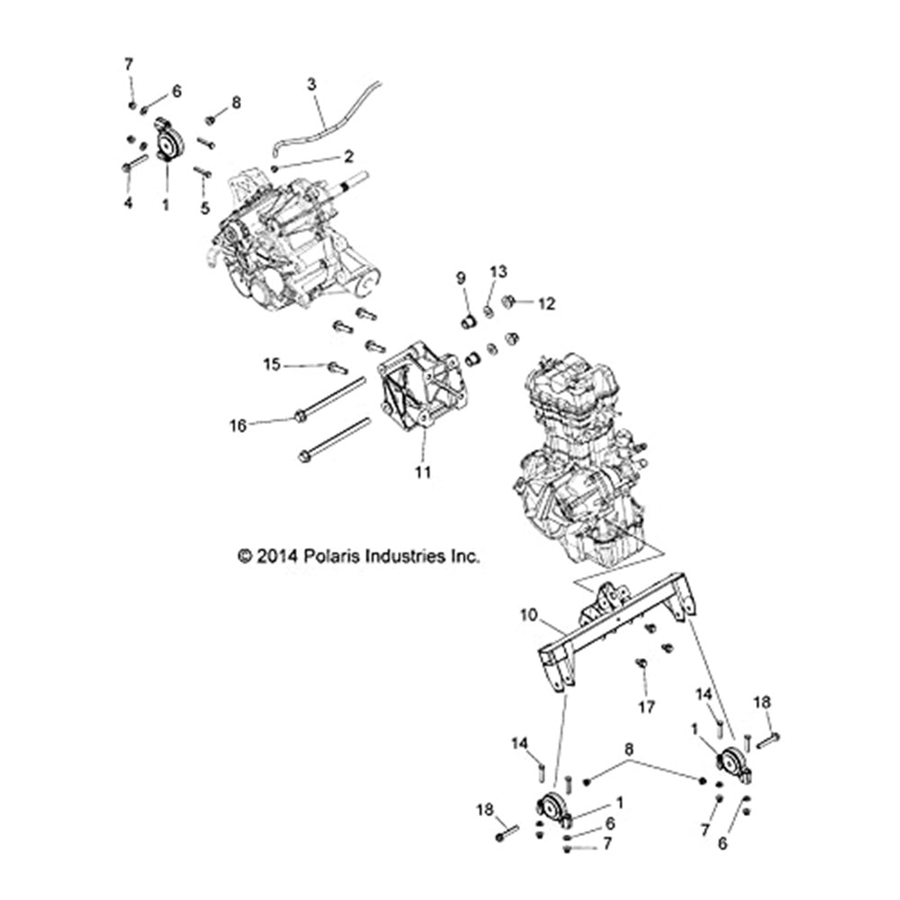 Genuine OEM Polaris Mount Ranger 1020205-329