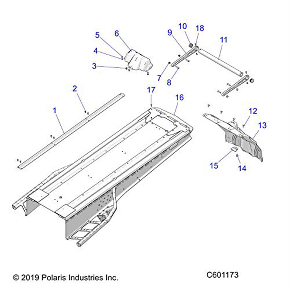 Polaris 1021963-293 Indy Red Rear Tunnel Closeoff RMK SKS Assault 800 850 600