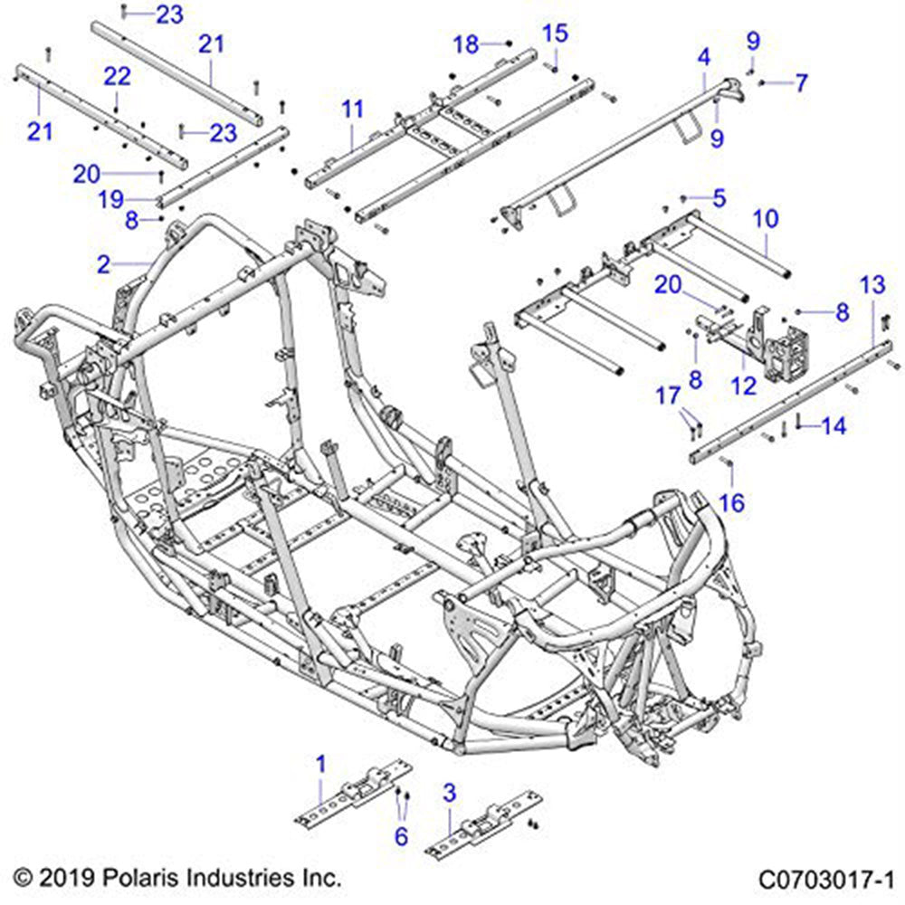 Polaris 1024042-329 Black Rear Seat Base RZR  XP  Turbo  S  4 2020-2025