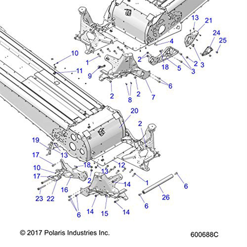 Polaris 1024363 Left Hand Clip w/ Stud XC Titan 800 XC  SP 2020-2025