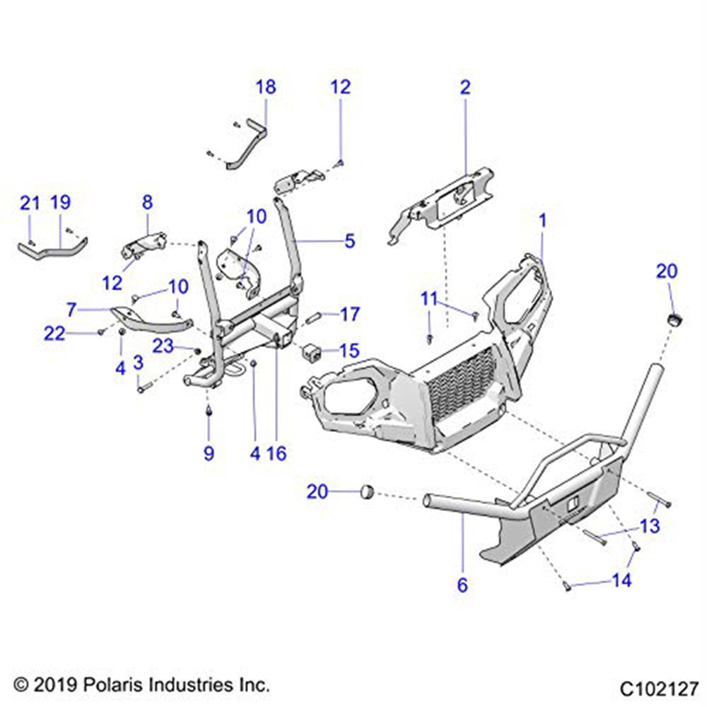Polaris 1025068-067 Gloss Black Front Utility Bumper Sportsman 570 450 SP