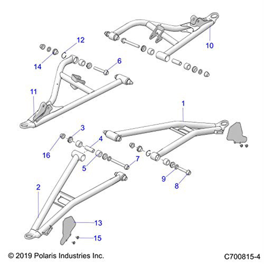 Polaris 1025117-804 Grey Front Right Upper Control Arm General 1000 XP  4 2020