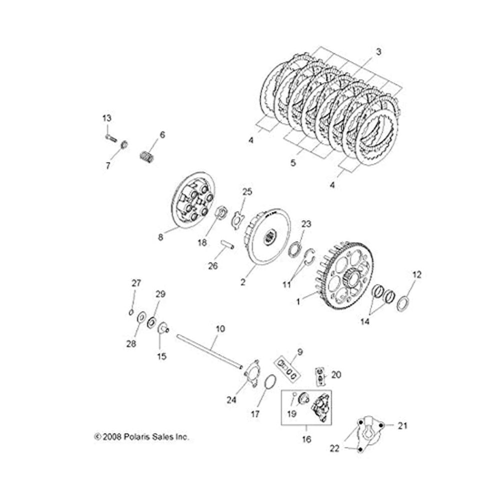 Polaris 1203521 End Rod Clutch Cap Outlaw 450 S 2007-2011
