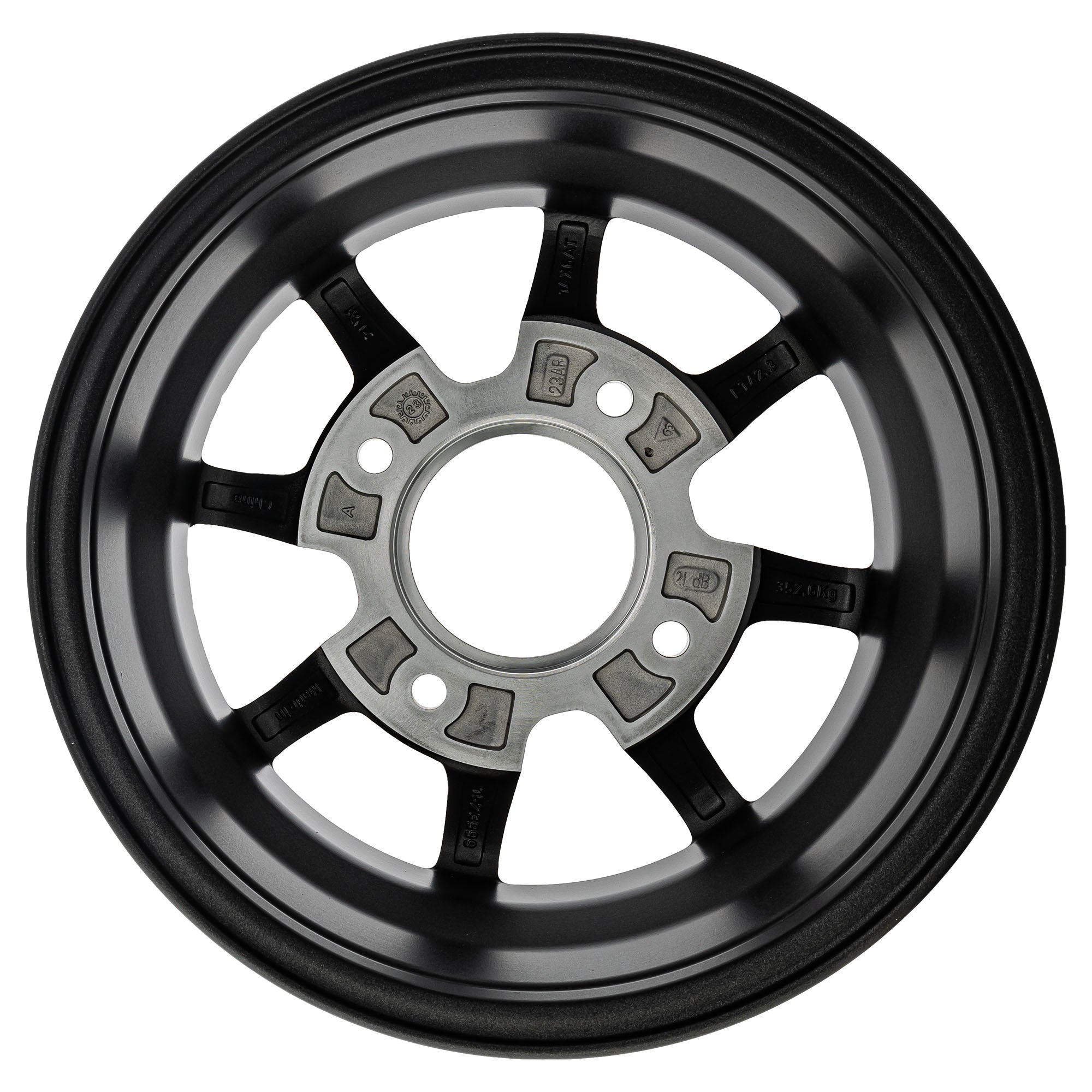 Polaris 1523999-744 Matte Flat Black Cast 14X6 Rim RZR XP Sport EPS Ultimate Pro