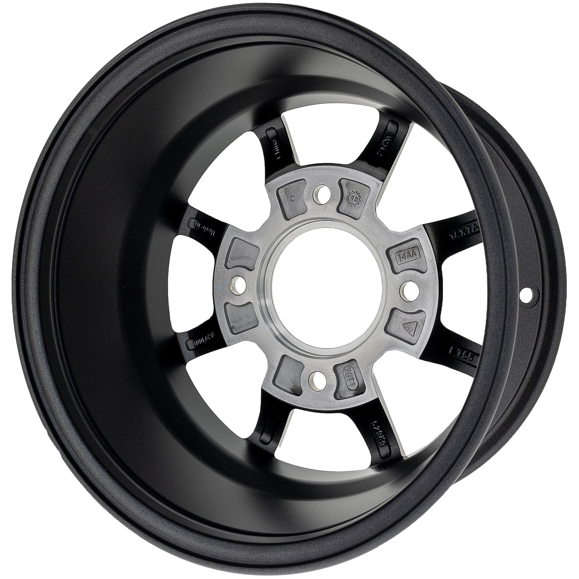 Polaris Matte Flat Black Cast 14X7 Rim 1524000-744