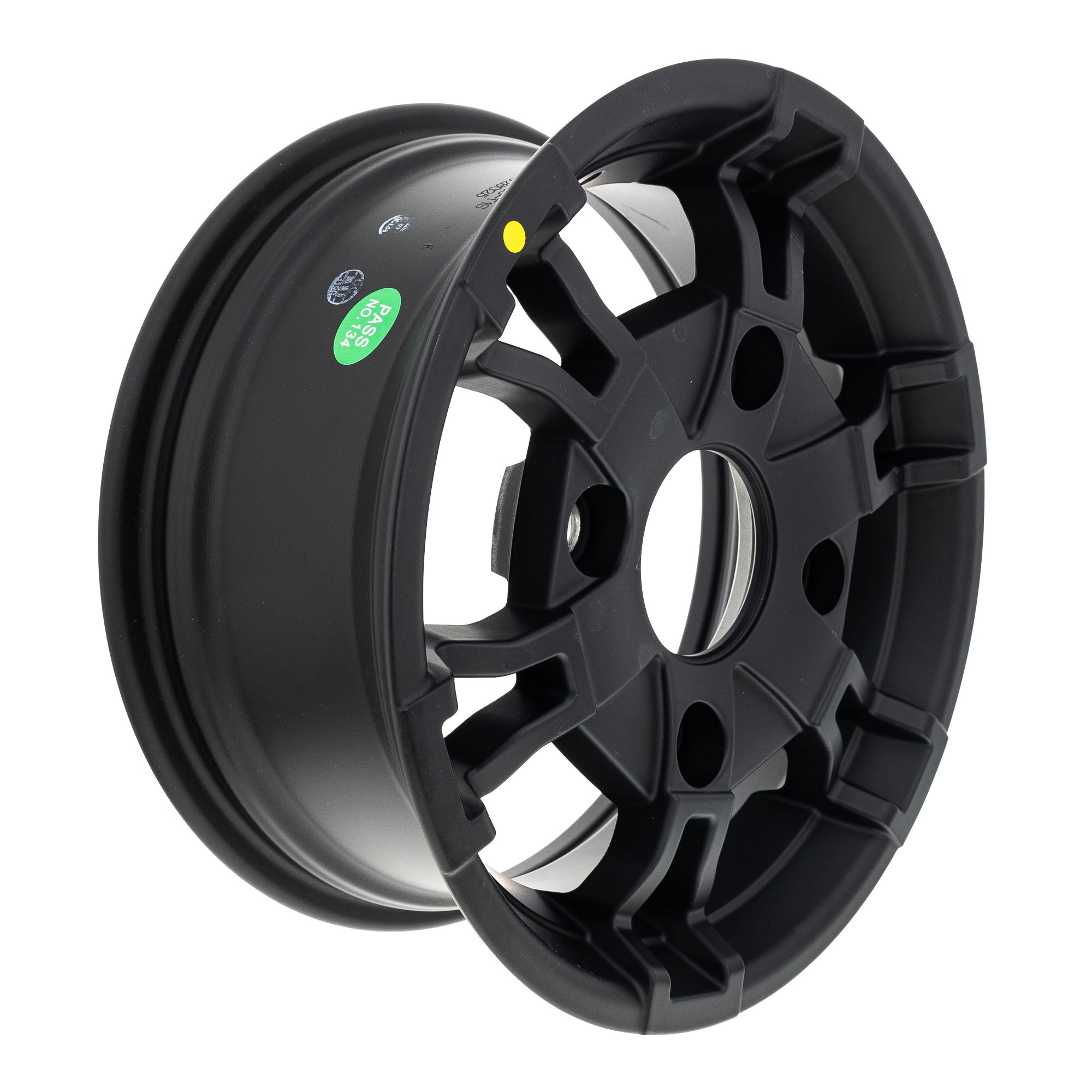 Polaris Matte Black Front 14x6 Wheel 1526025-458