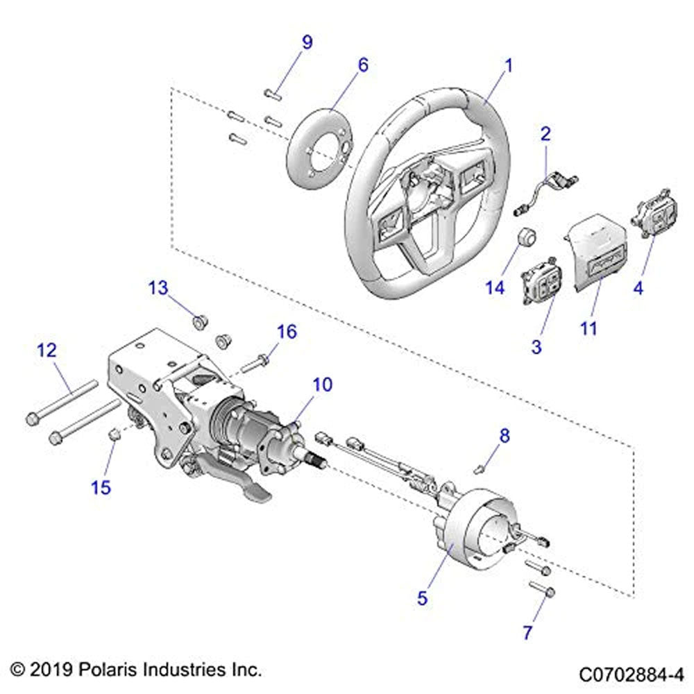 Polaris Two Button Mod Steering Wheel 1824954