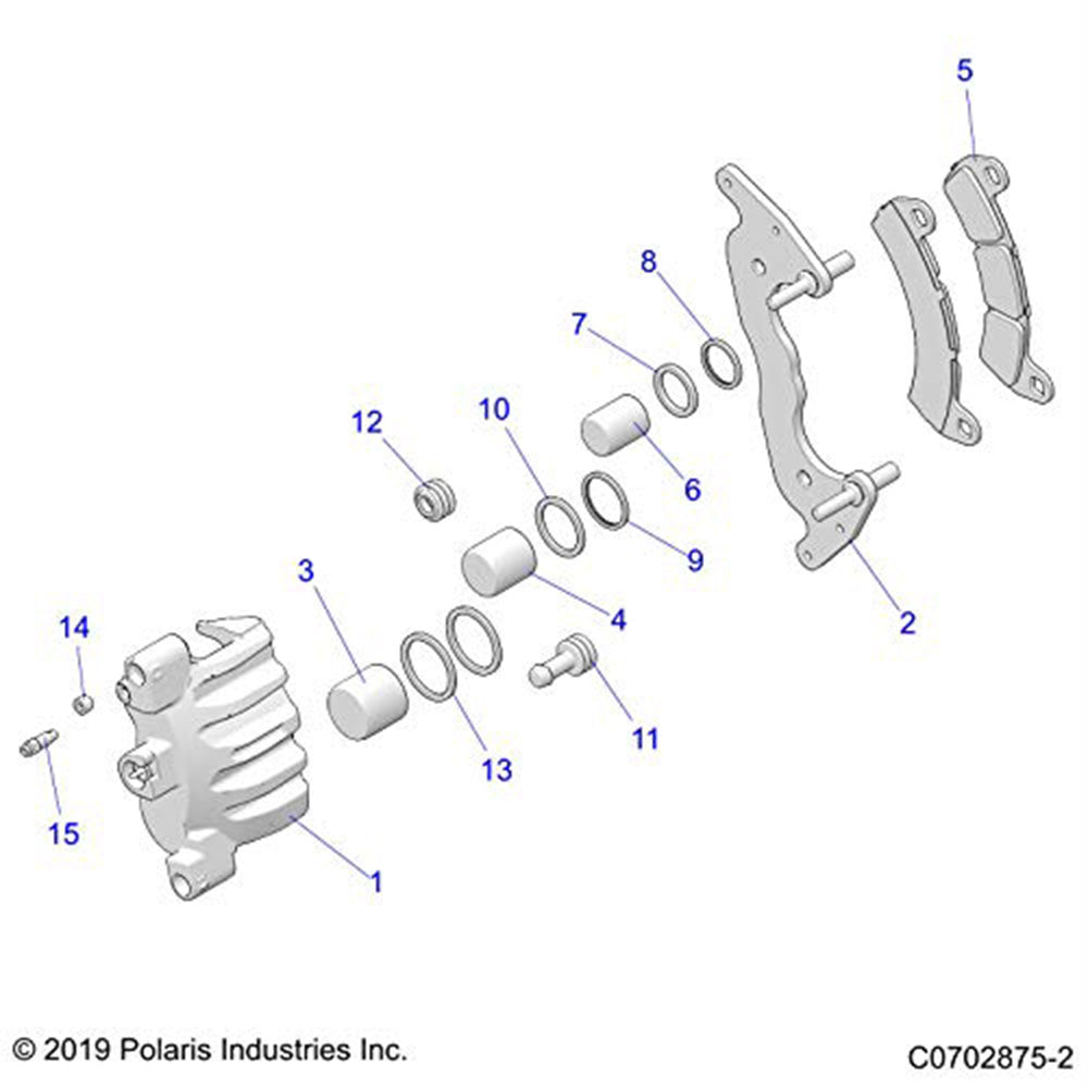 Polaris 1913239 Front Left 3 Piston Brake Caliper RZR  XP 2020-2025