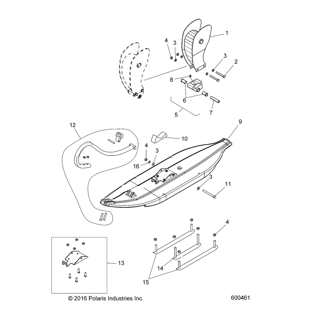 Polaris 2206919 Raw Spindle