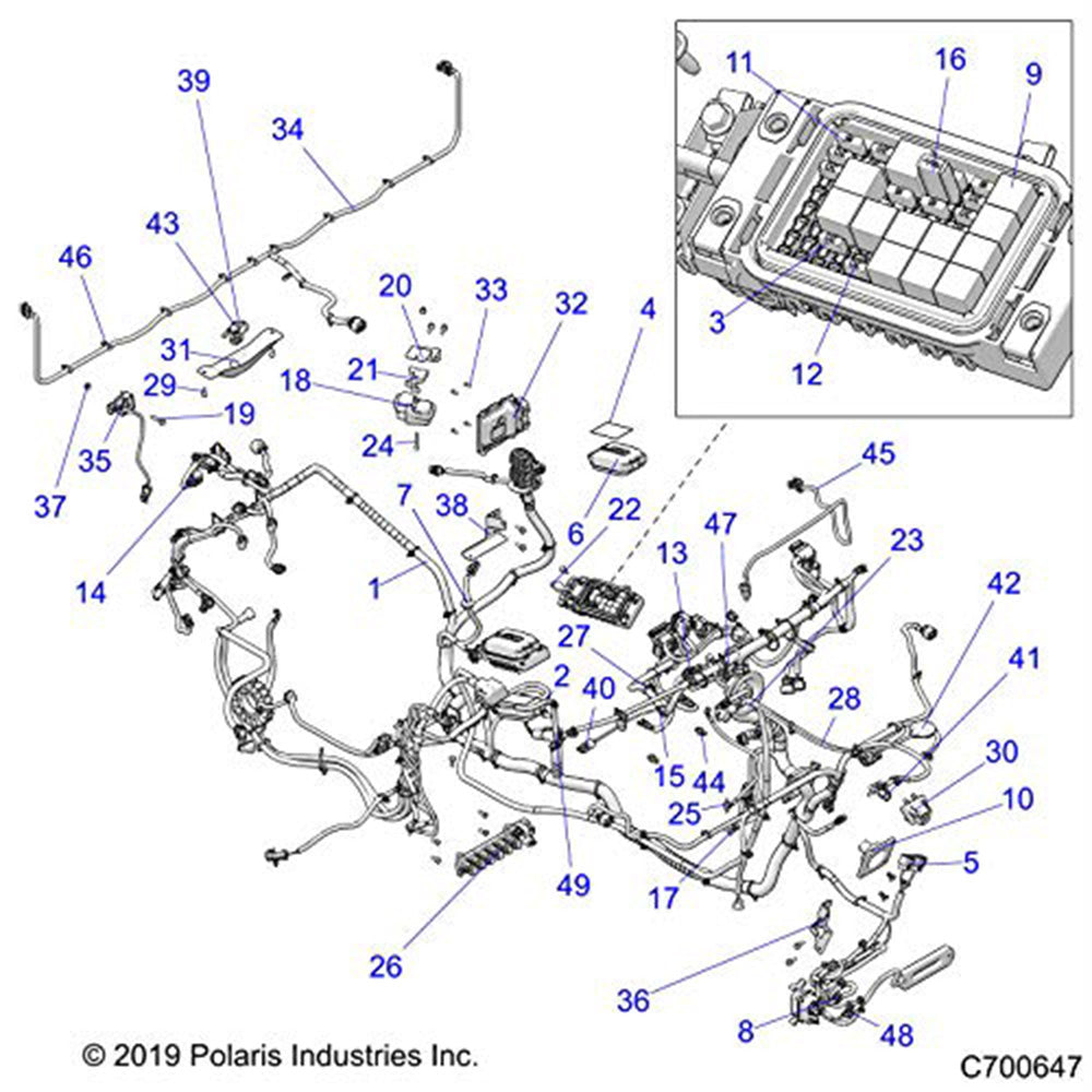 Polaris 2414668 HVAC Harness Ranger 1000 XP  Crew 2019-2020