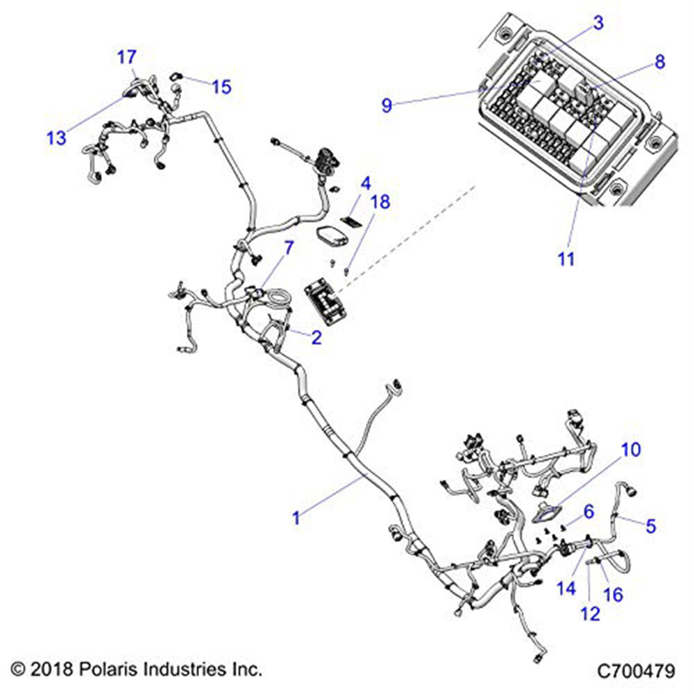 Polaris 2415016 HVAC Chassis Harness Ranger 1000 XP  Crew 2019