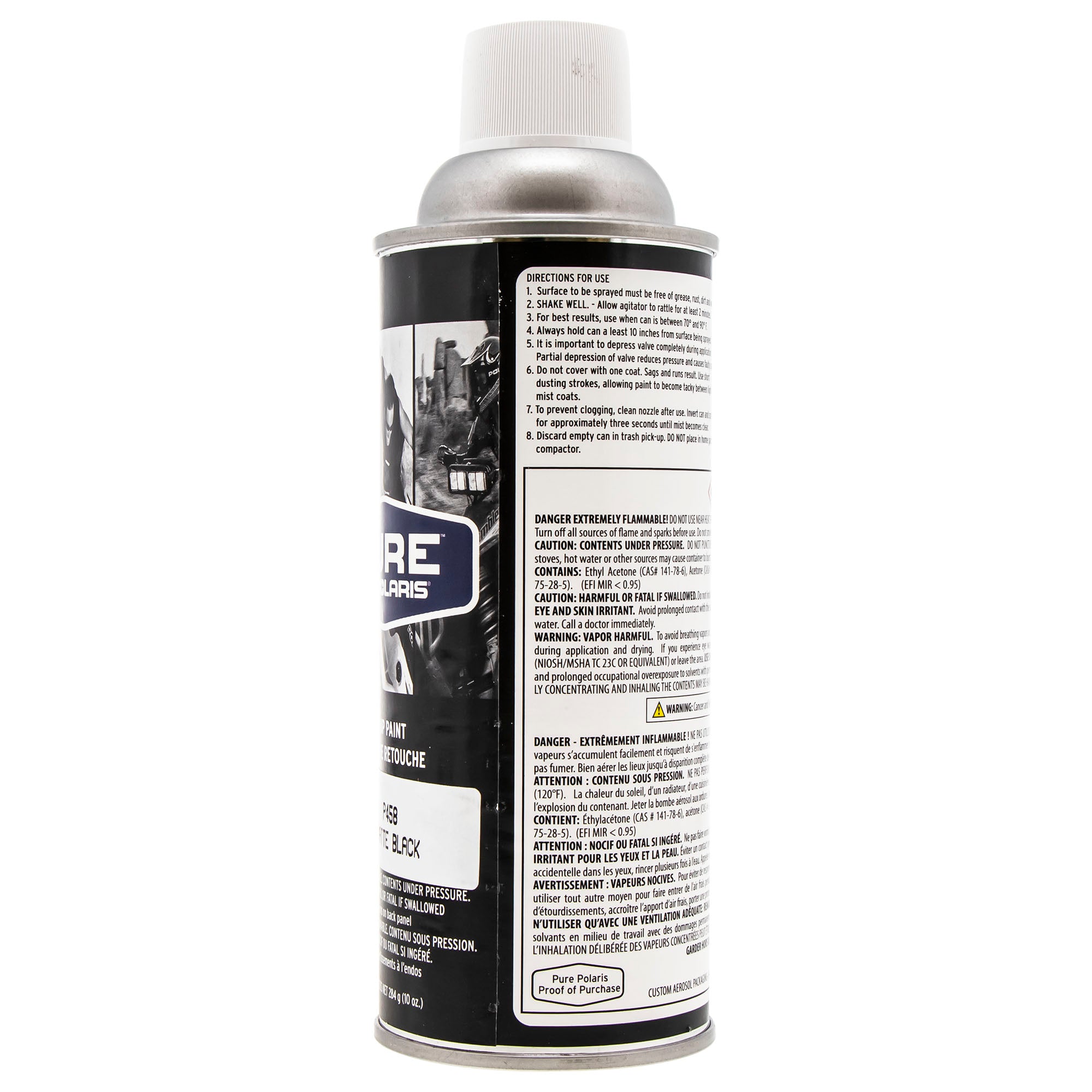 Polaris 2859078-458 Matte Black Aresol Touch-Up Spray Paint  OEM 10oz Can