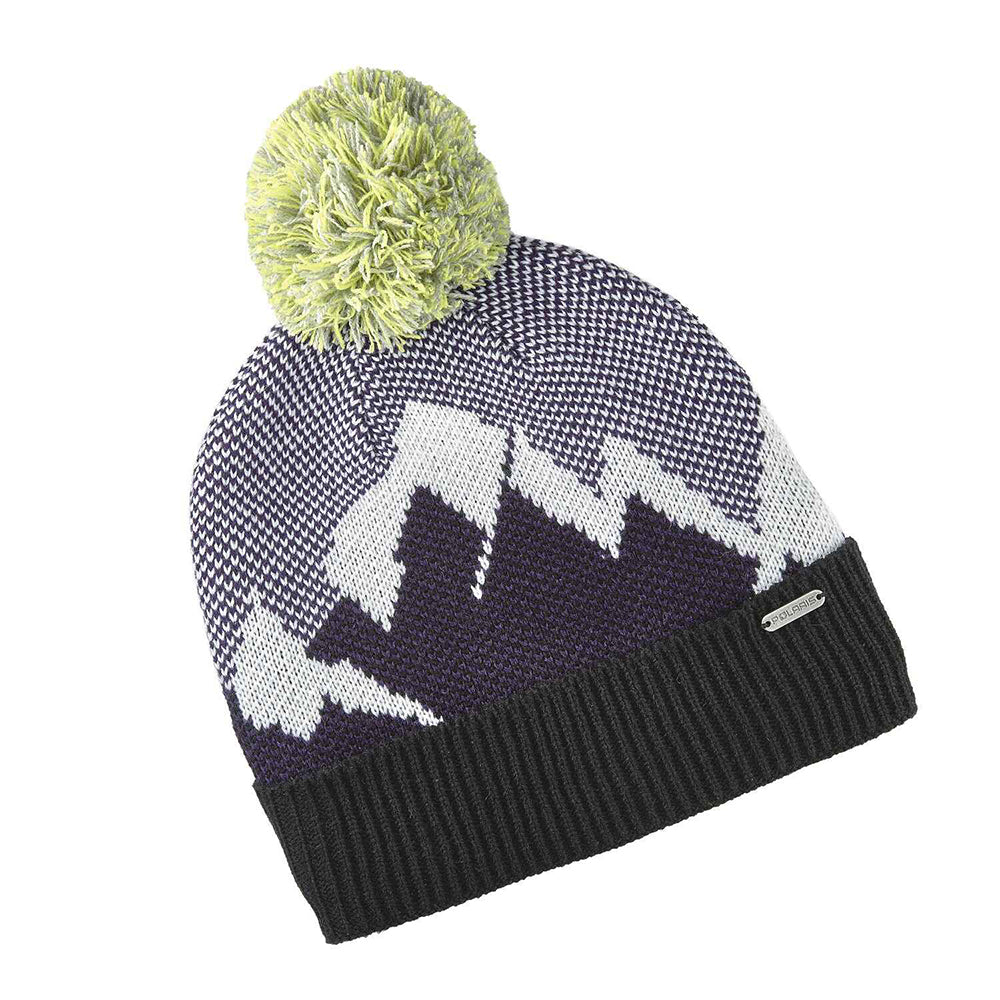 Polaris  Womens Mountain Beanie Cozy Warm Winter Pom Sleek Stretch Breathable Hat - One