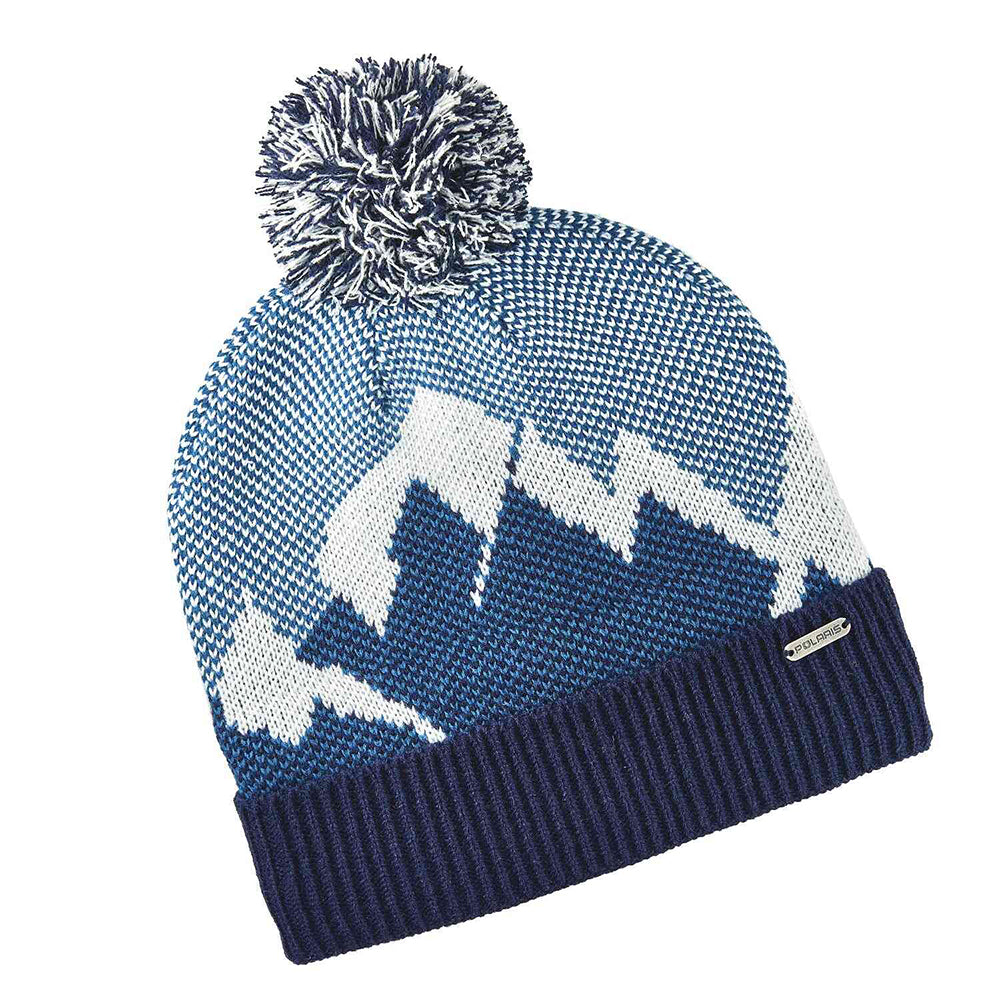 Polaris  Womens Mountain Beanie Cozy Warm Winter Pom Sleek Stretch Breathable Hat - One