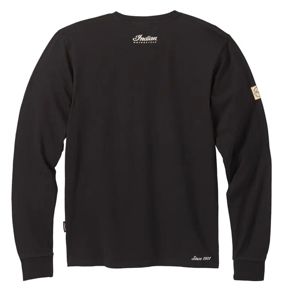 Indian Motorcycle Mens Long Sleeve Script Logo T-Shirt