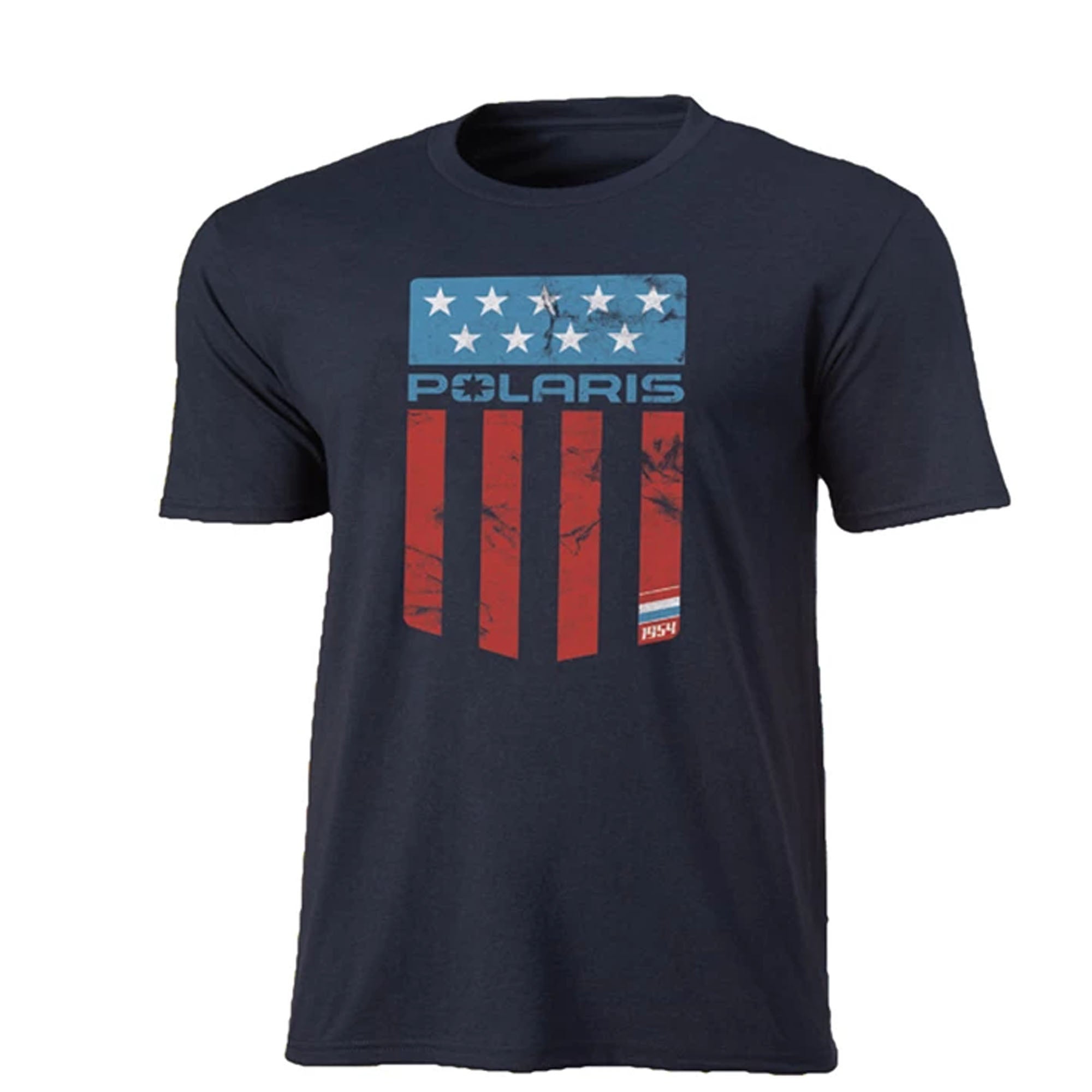 Polaris USA Flag Short Sleeve T-Shirt Navy Mens