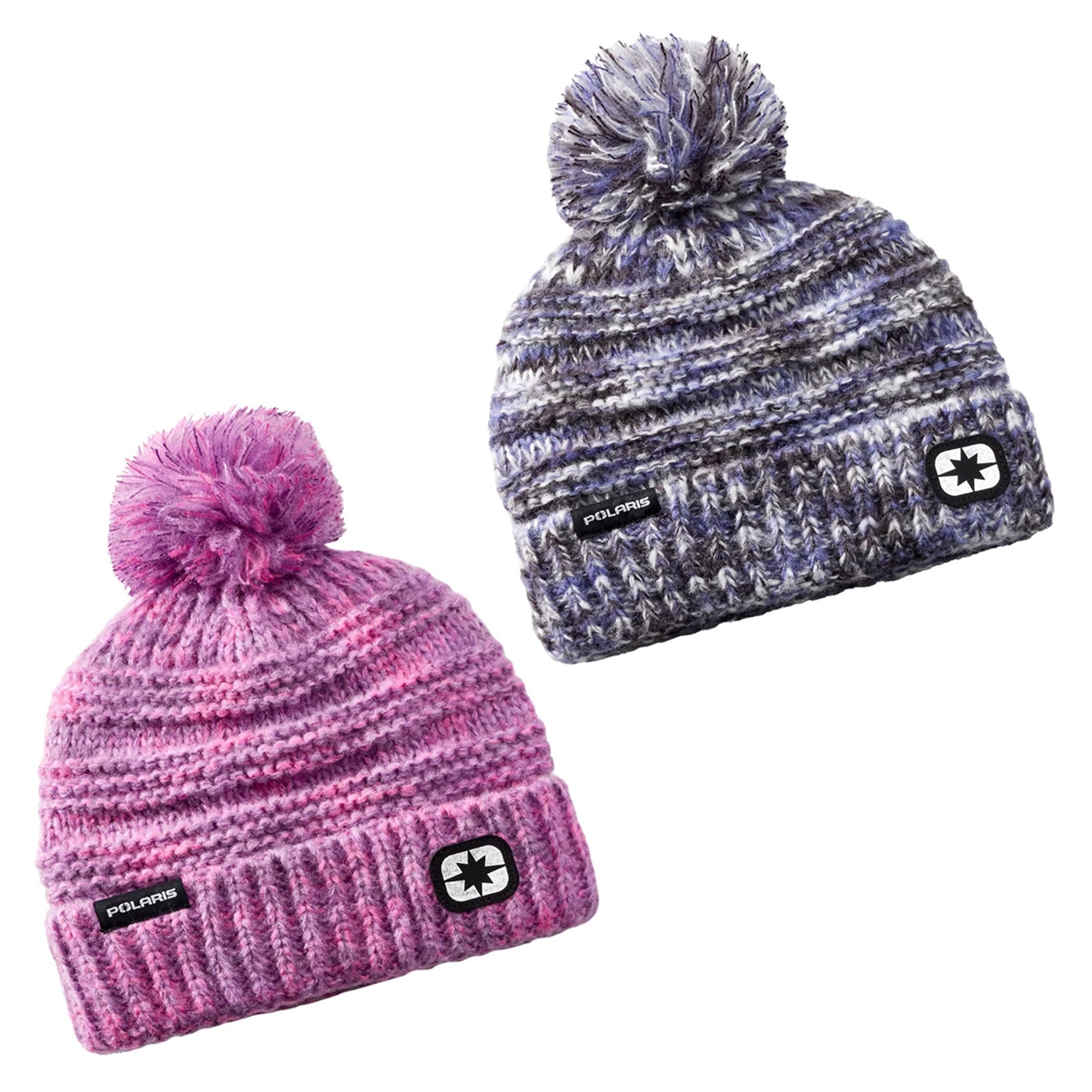 Polaris Space-Dye Pom Beanie Pink Womens