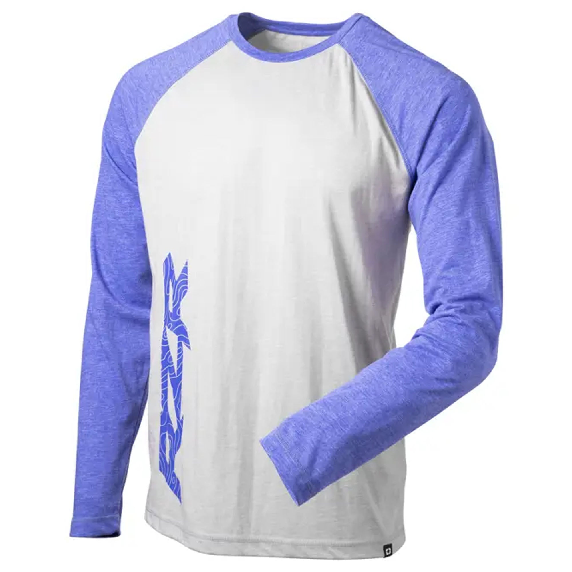Polaris Men RZR Long Sleeve Performance T-Shirt Gray/Blue Mens