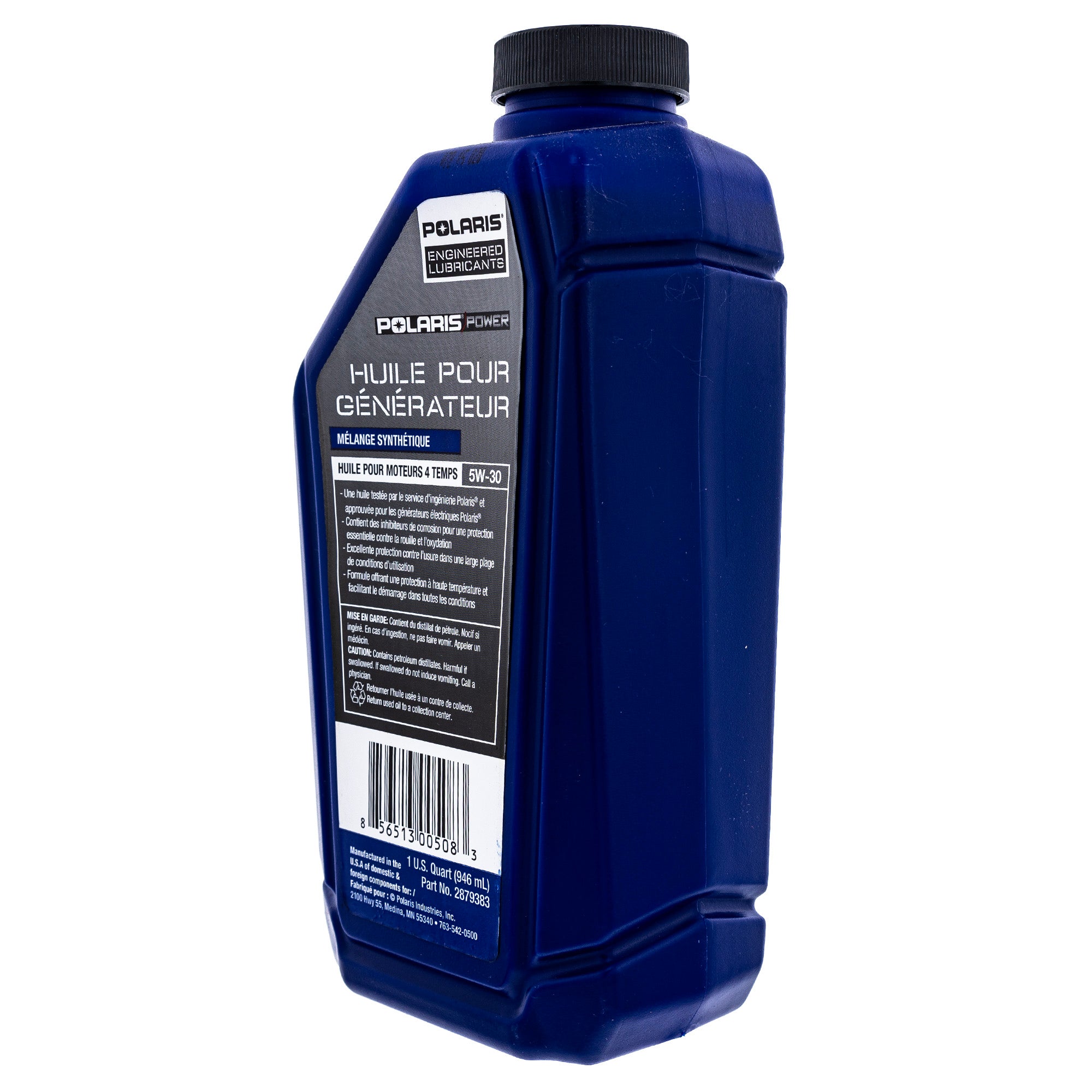 Polaris 2879383 Genuine OEM 1 Quart Power Generator Oil Synthetic Blend SAE 5W-30 4-Cycle