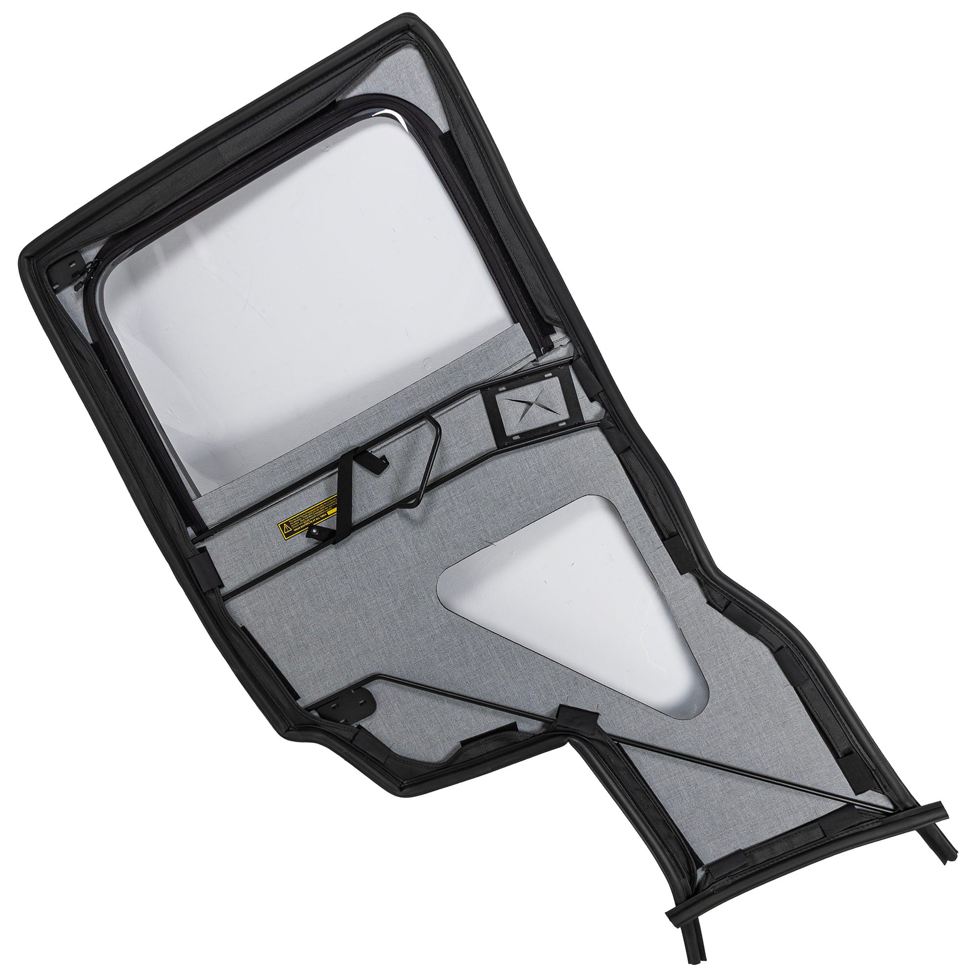 Polaris 2879964 Black Canvas Rear Zip Window Doors 2016-2021 Ranger 570 Crew