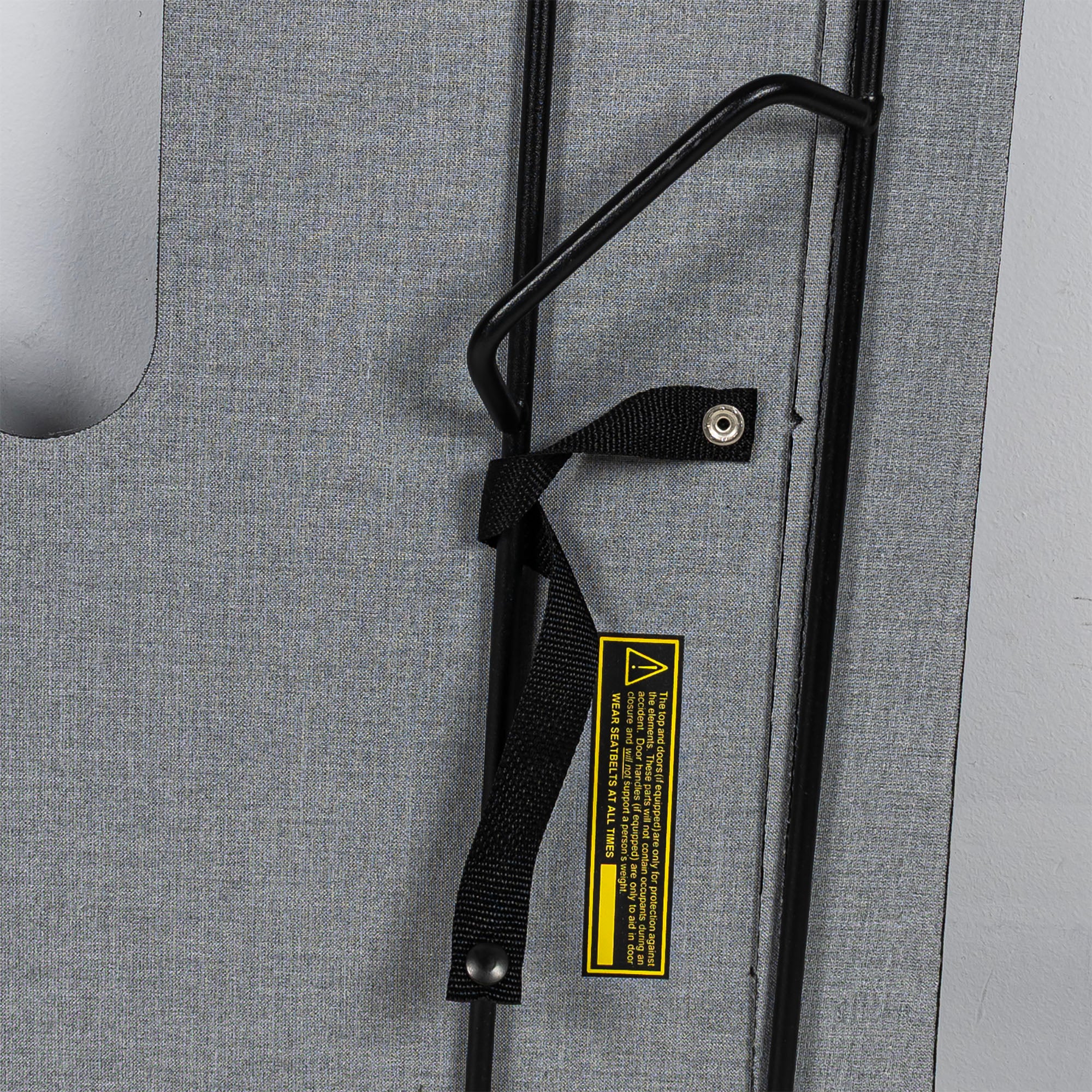 Polaris 2879964 Black Canvas Rear Zip Window Doors 2016-2021 Ranger 570 Crew